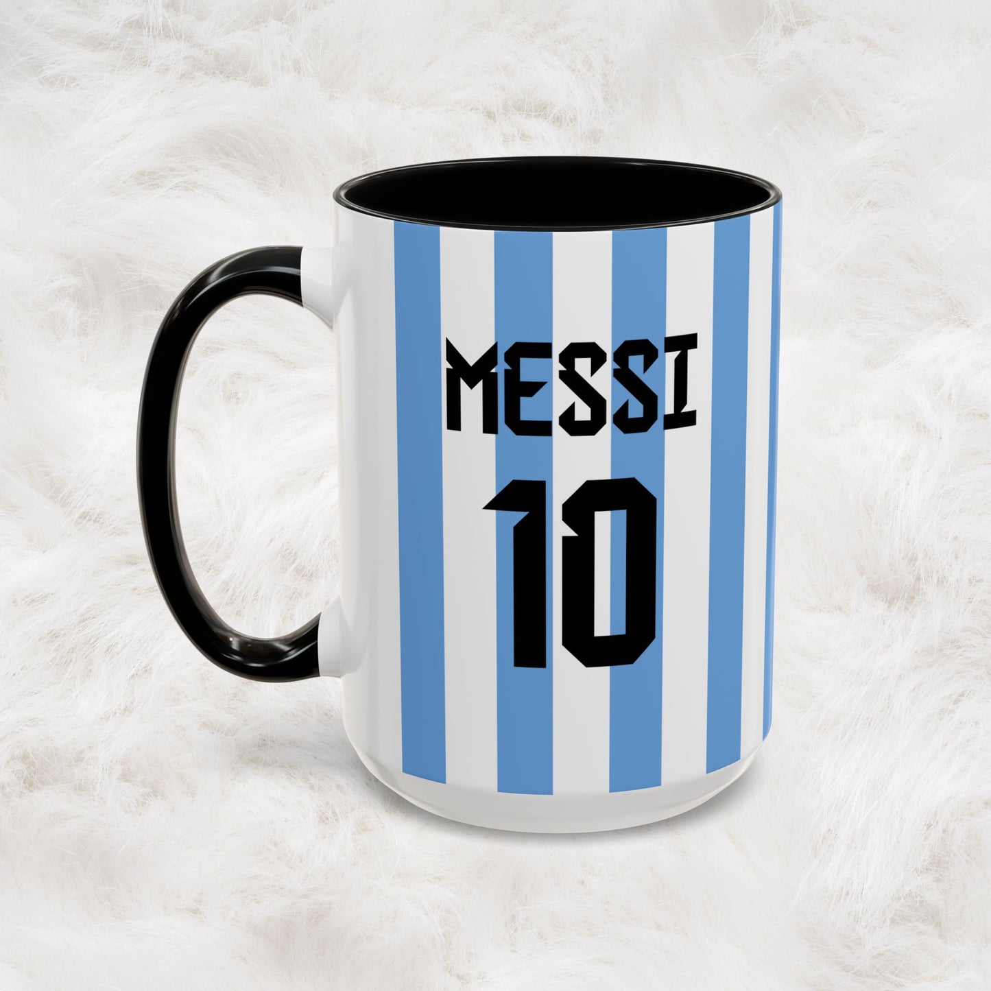 Personalized Name & Number Argentina Jersey Football Soccer World Cup Mug | Lionel Messi Fans | Hunting Birthday Christmas Gift Present