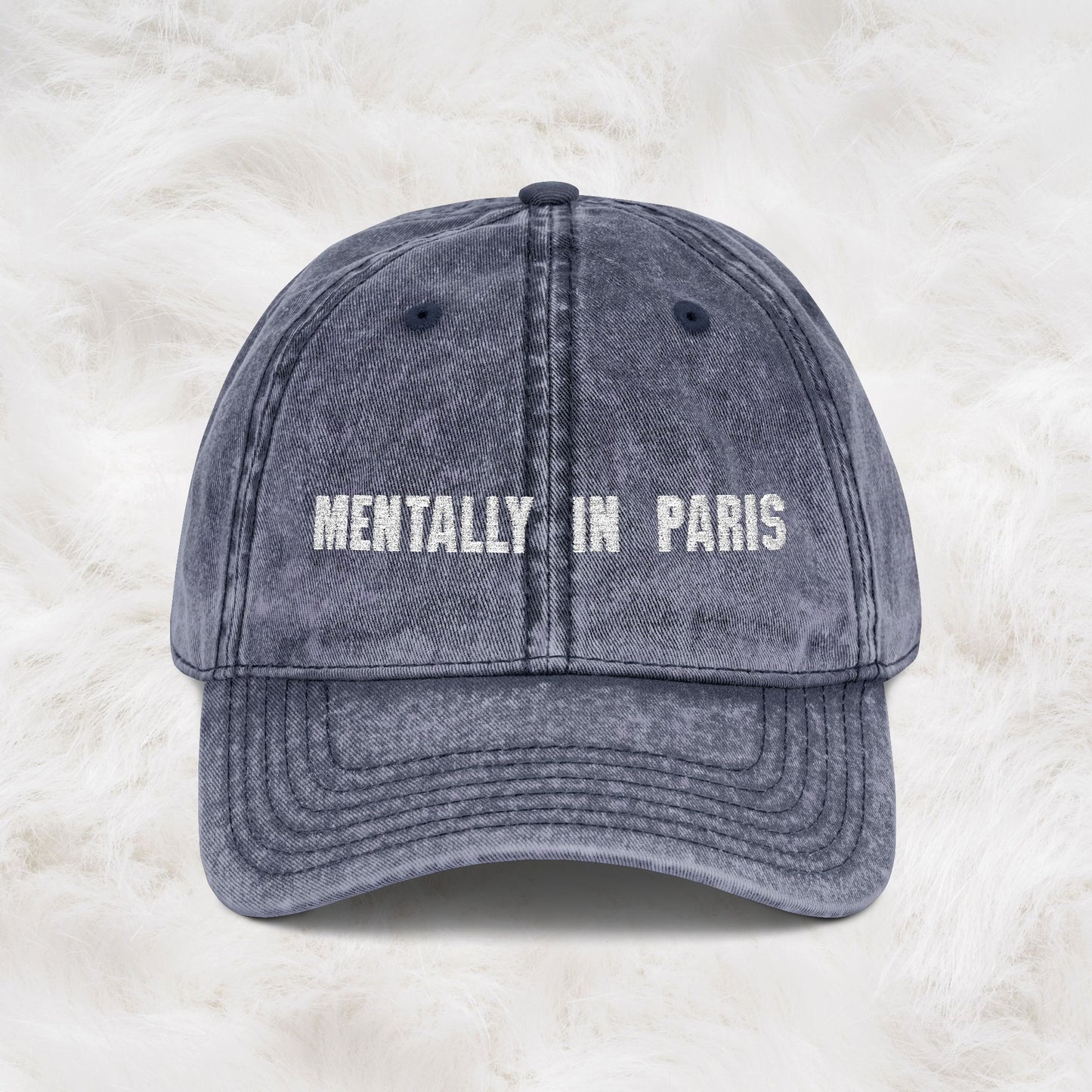 Personalized Any Special Place You Love | Mentally in Paris Vintage Embroidered Cap