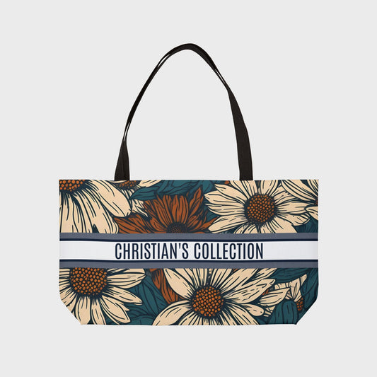 Personalized Weekender Bag | Toile De Jouy Seamless Vintage Floral Art | Birthday Anniversary Christmas Gift Ideas | Luxury Travel Souvenir