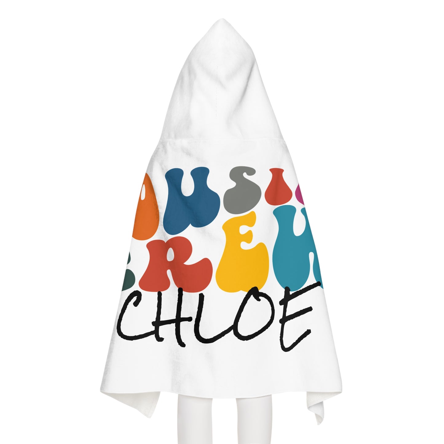 Personalized Name Cousin Crew Youth Hooded Towel