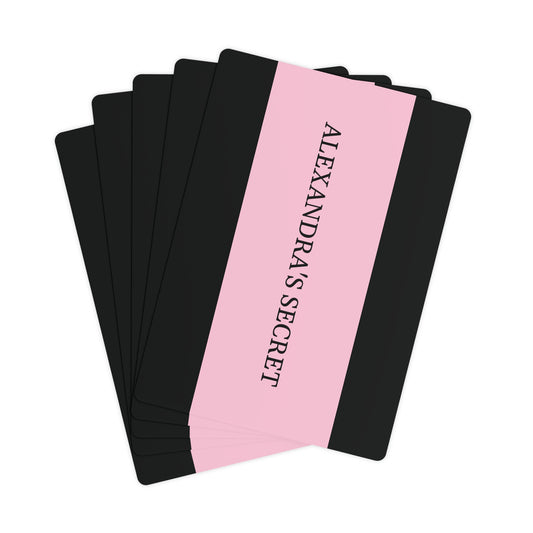Personalized Name Black & Pink Poker Playing Cards Set | Hunting Birthday Christmas Gift