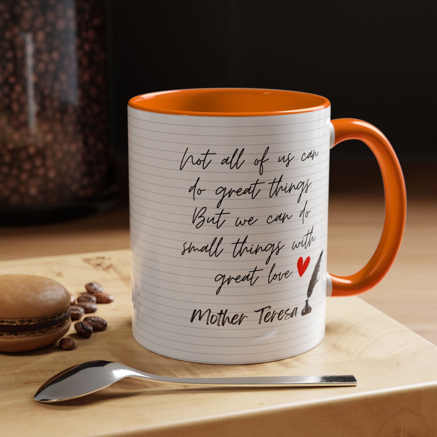 Mother Teresa Famous Positive Quotes Mug - We have only today, Let Us Begin | Christian Catholic Souvenir Cup