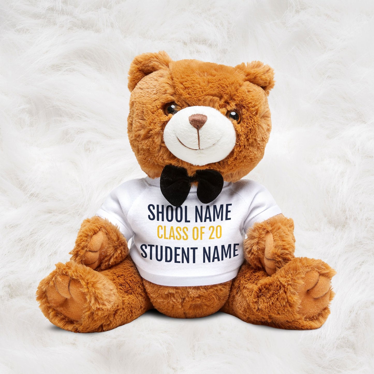 Personalized School Name, Graduation Year, Student Name Teddy Bear with T-Shirt | Super Cute Adorable Graduation Gift Ideas