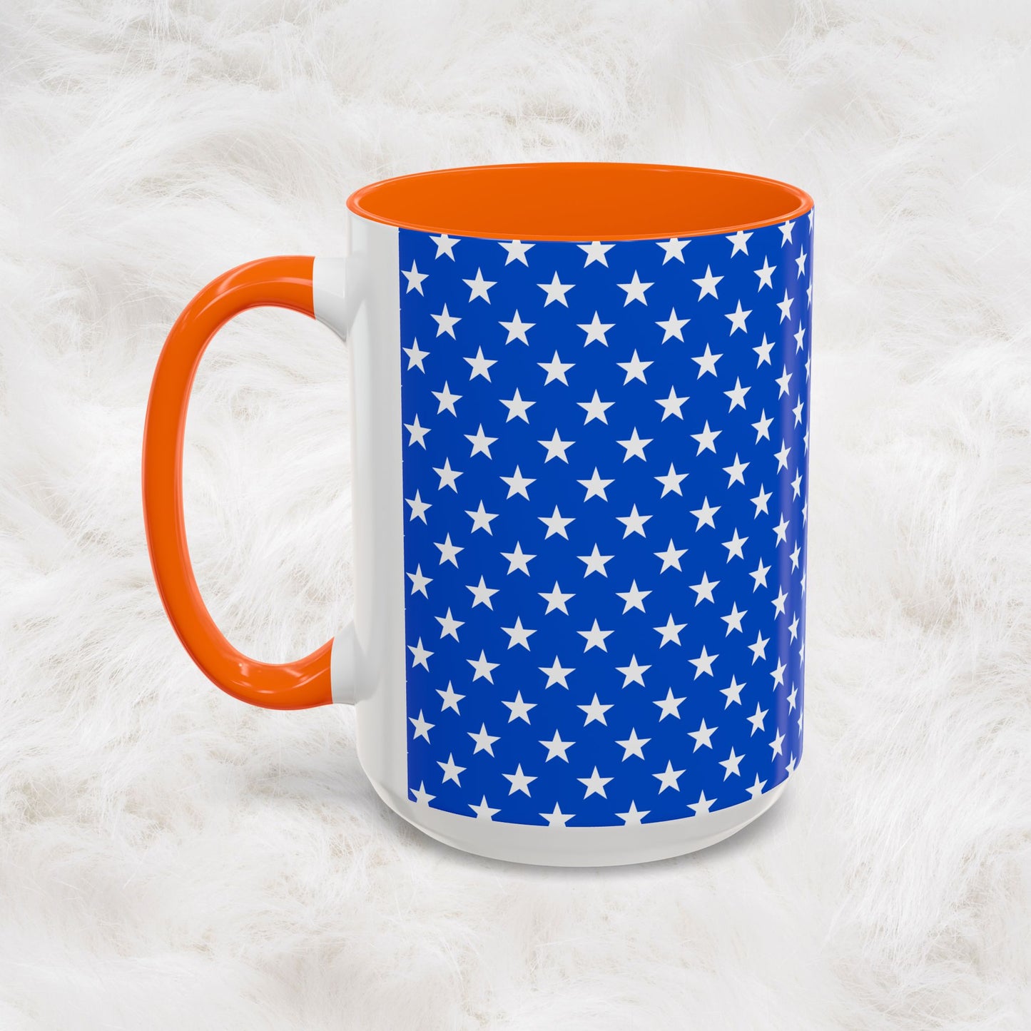 American Stars and Stripes USA Flag Accent Mug | Trending July 4th Gift Idea Coffee Tea Cup