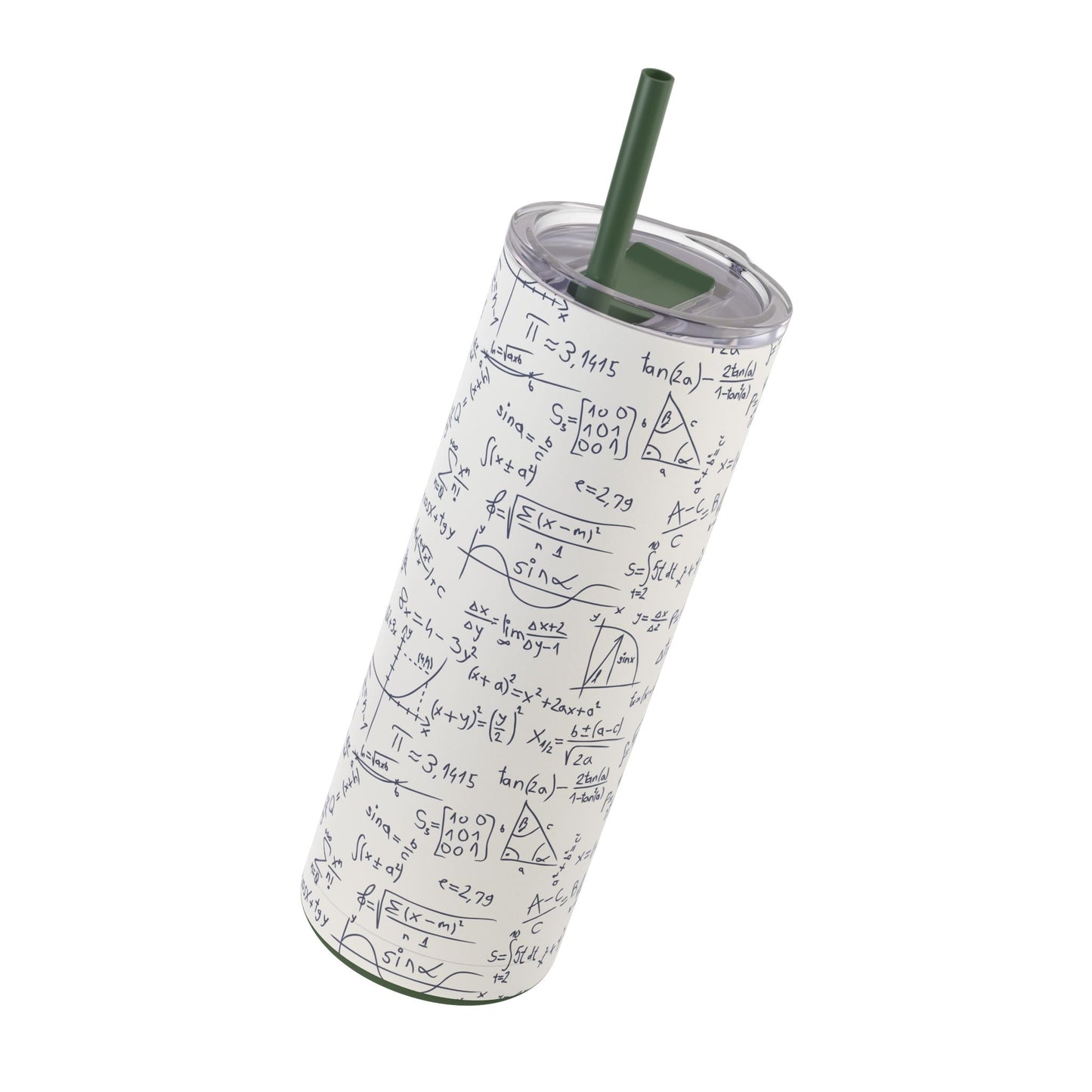 Mathematics Lovers Science Math Pattern Skinny Matte Tumbler Hunting Birthday Christmas Gifts
