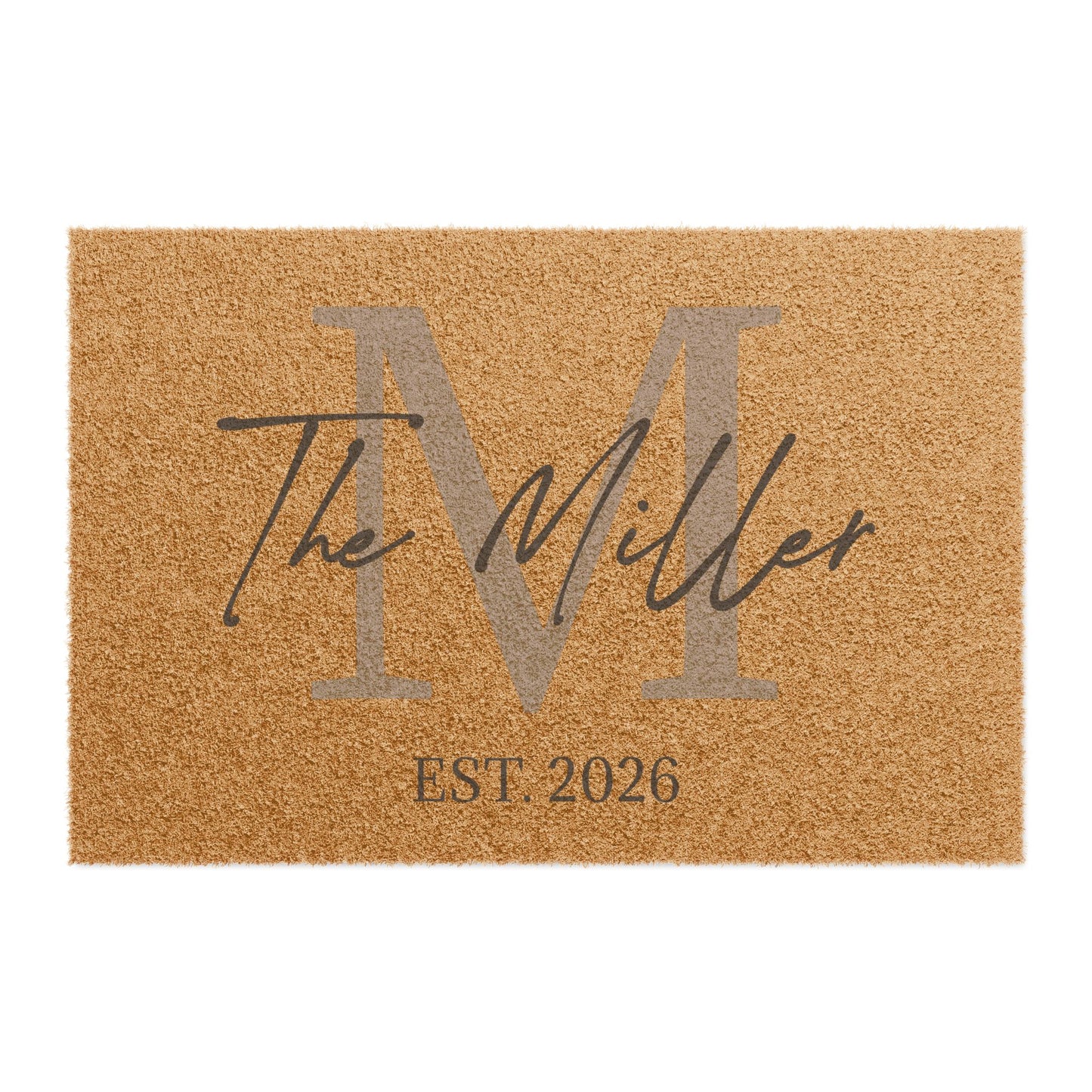 Personalized Monogram Family Name and EST Year Doormat