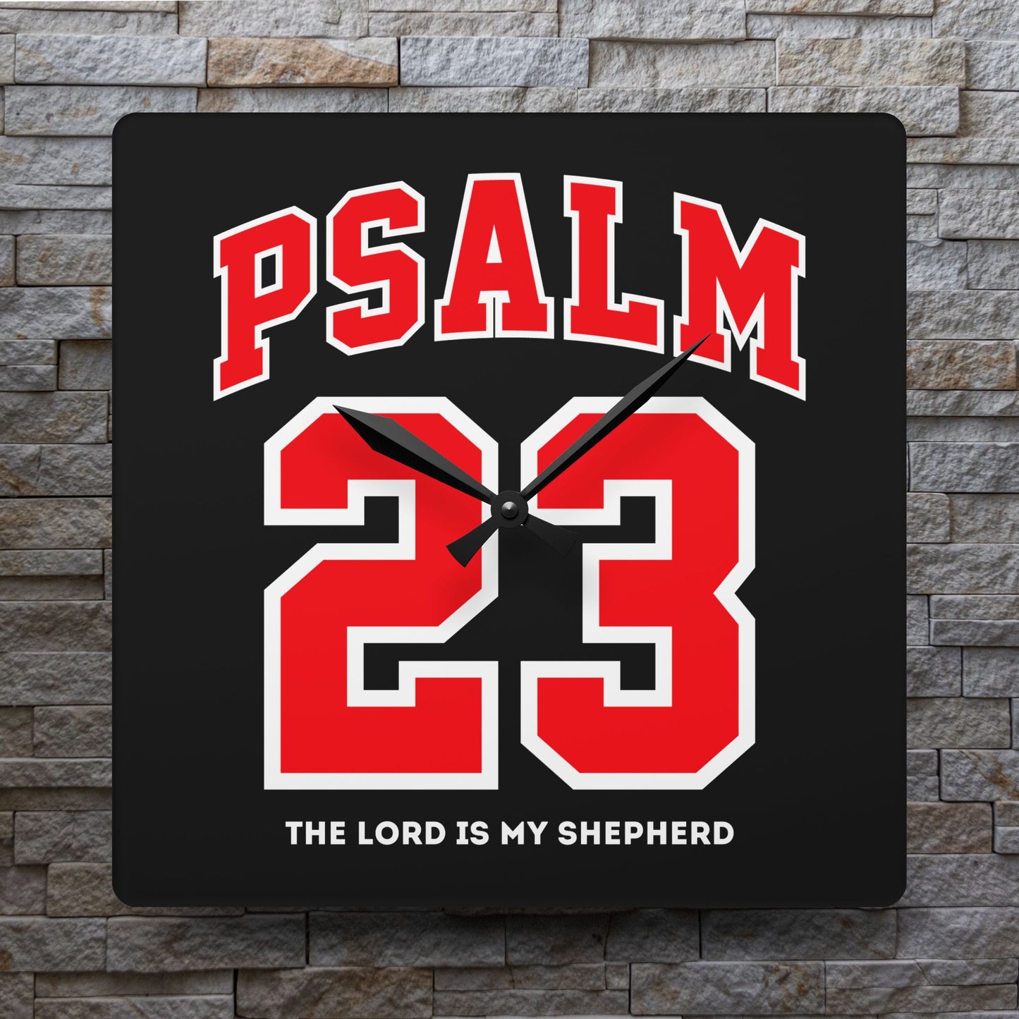 Psalm 23 The Lord is My Shepherd Acrylic Wall Clock | Home Decor Gift Ideas