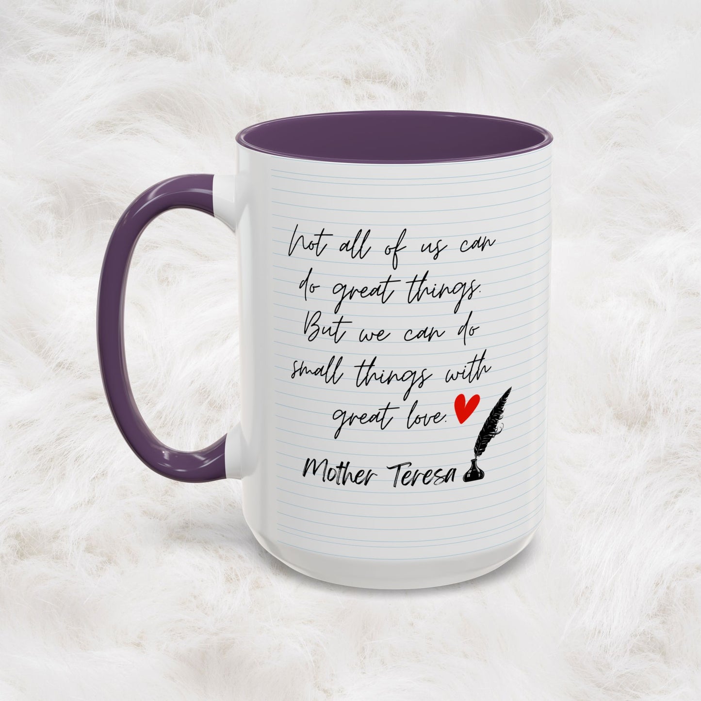 Mother Teresa Famous Positive Quotes Mug - We have only today, Let Us Begin | Christian Catholic Souvenir Cup