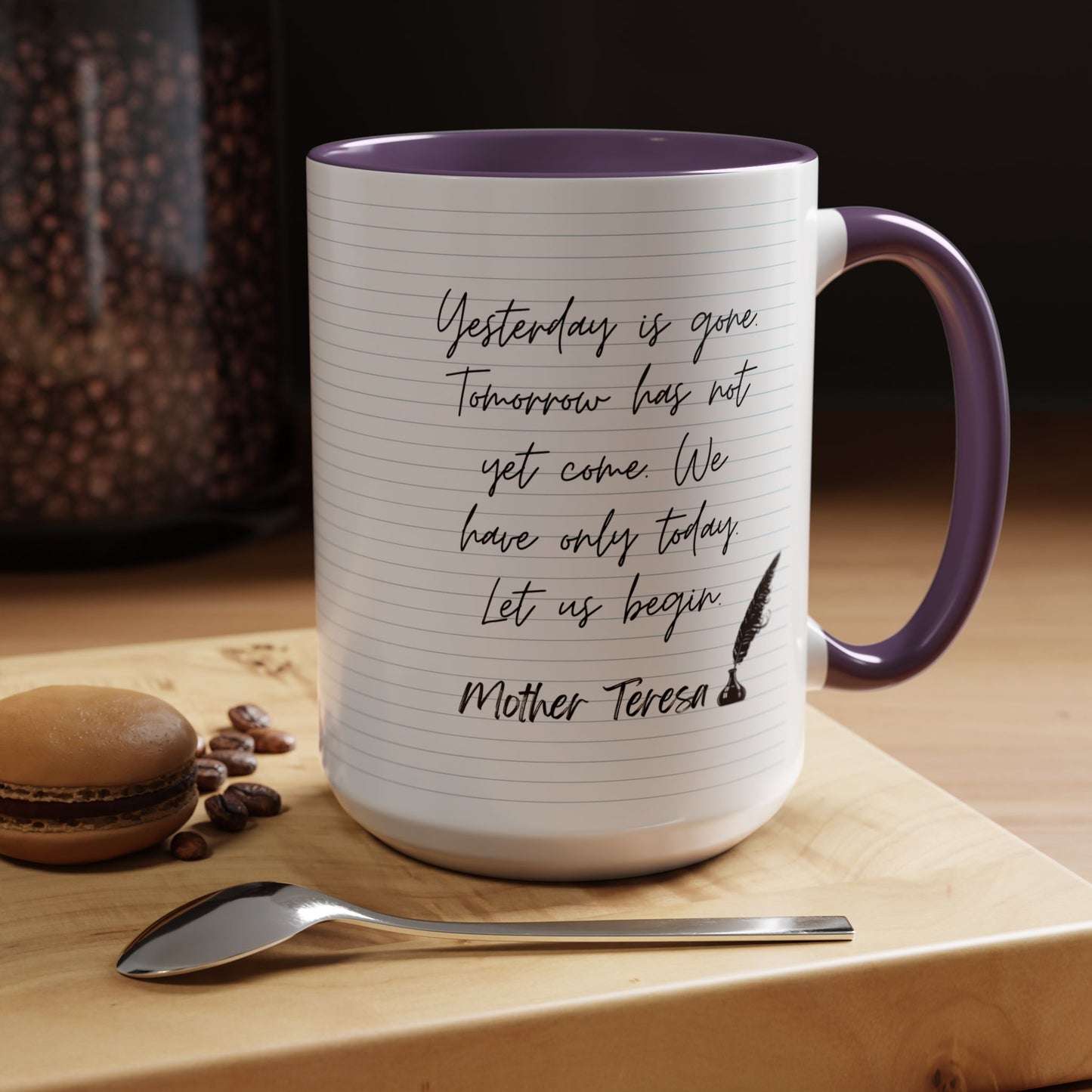 Learn With Mother Teresa Inspired Quotes Mug | Christian Gift Ideas