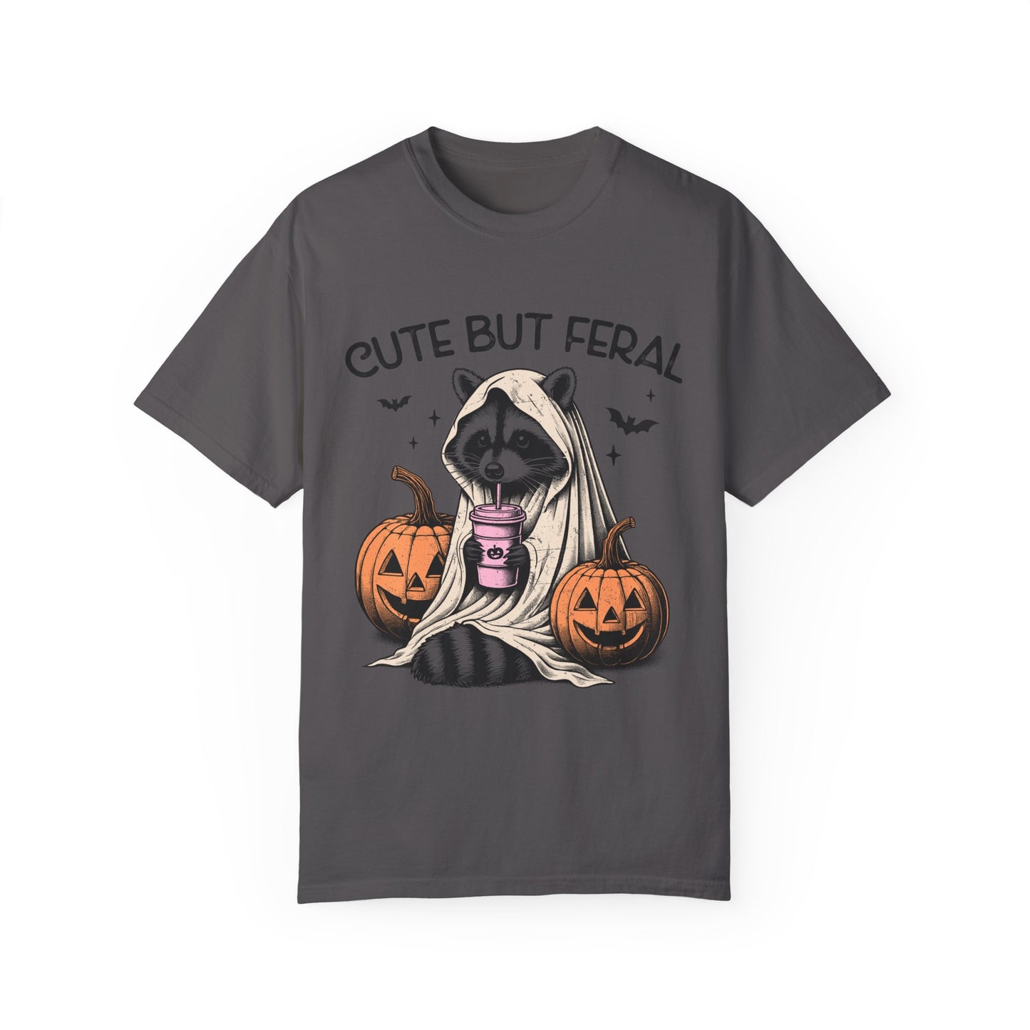 Raccoon Garment-dyed Tee Comfort Color T-shirt - Cute and Feral Halloween Season Gift Ideas