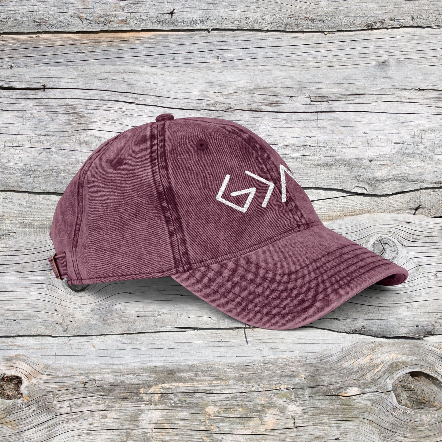 God is Greater than the Highs and Lows Vintage Embroidered Cap | Inspiration Hat