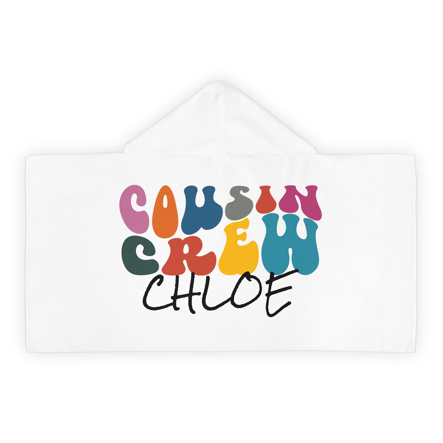 Personalized Name Cousin Crew Youth Hooded Towel