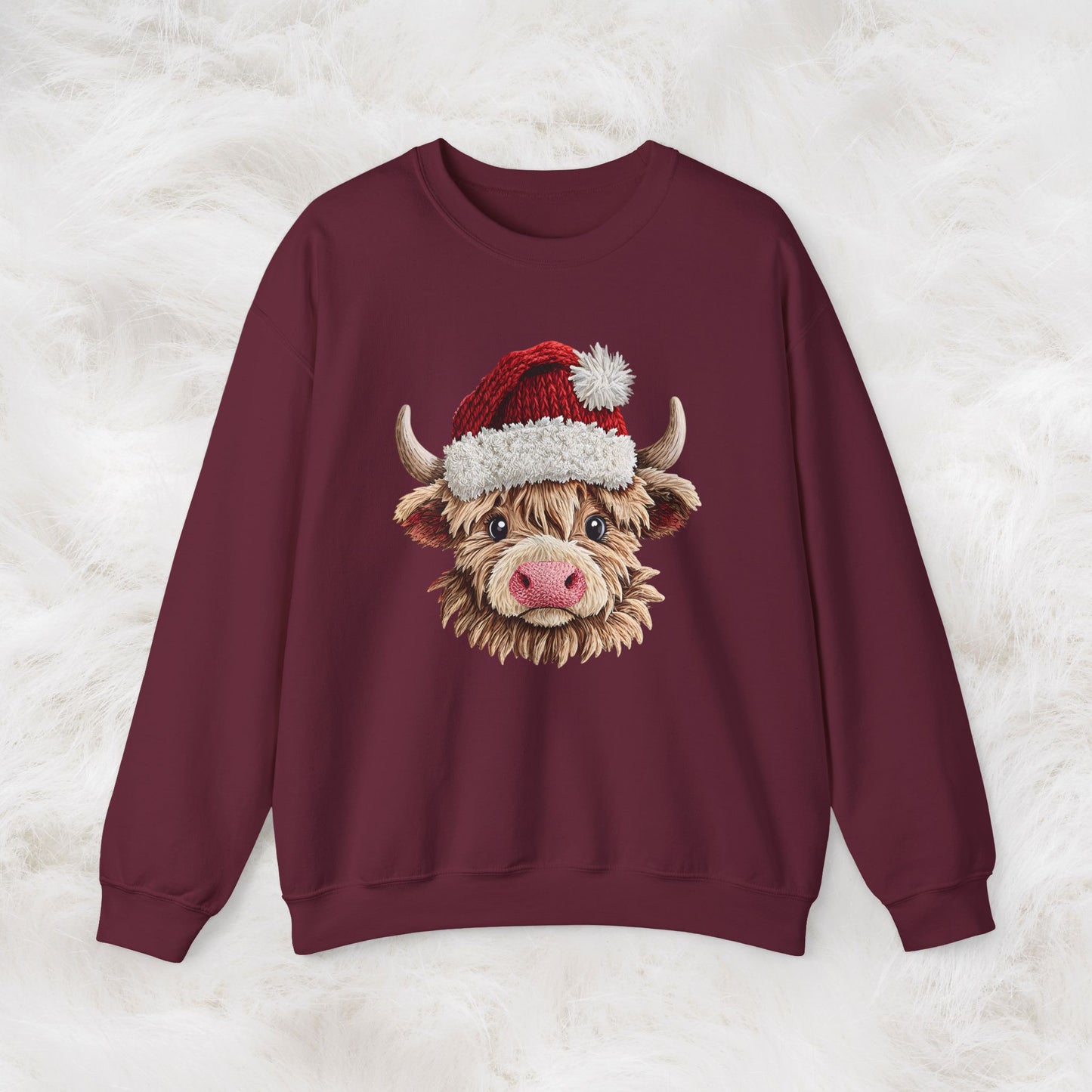 Cute Highland Cow Crewneck Sweatshirt — Cozy Everyday Gift Ideas