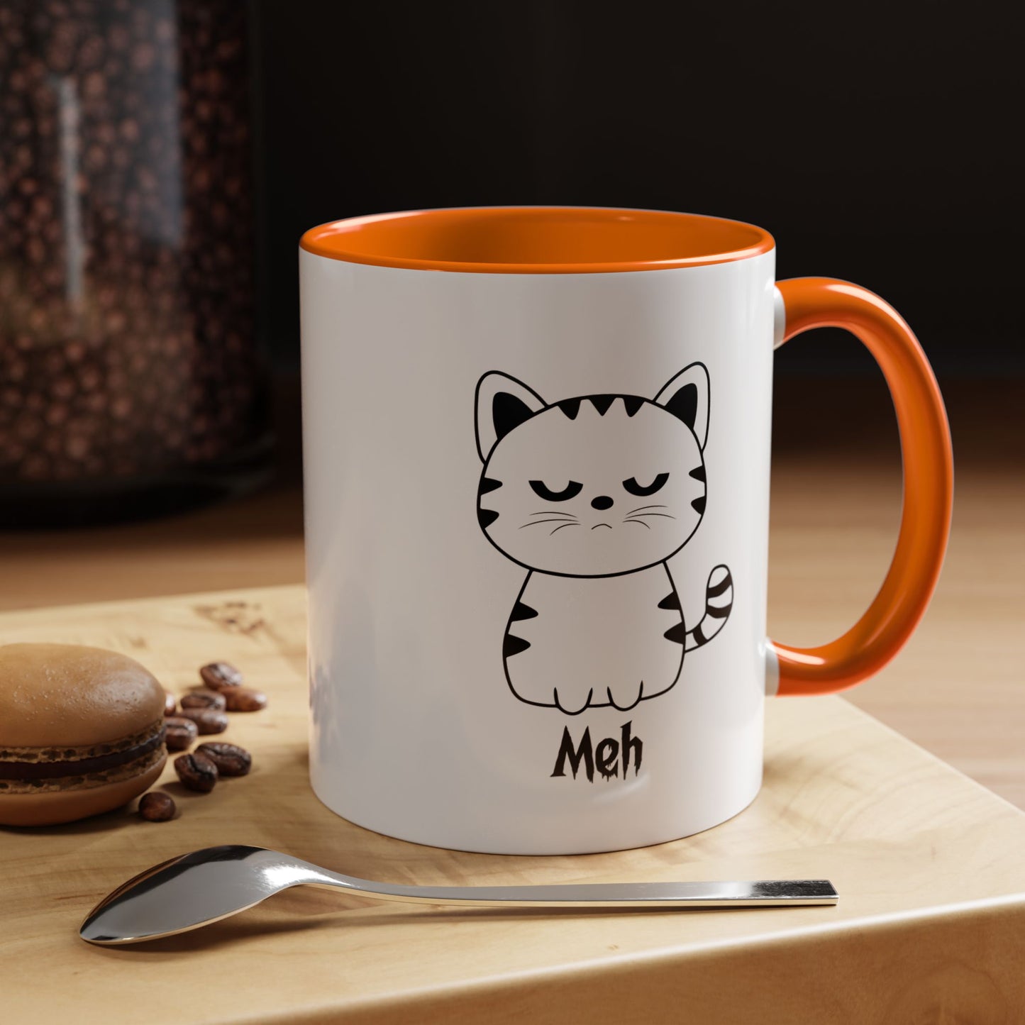 Mug - Cute Funny Meh Meme Cat Coffee Tea Cup Hilarious Gift Idea