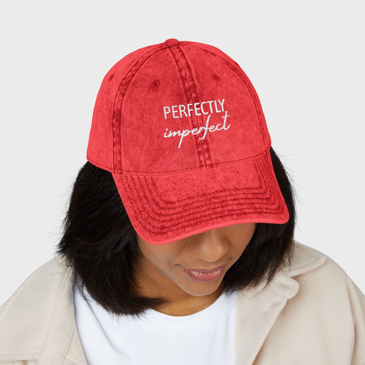 Funny Cute Perfectly Imperfect Vintage Embroidered Cap | Gift Ideas for Yourself and Your Loved Ones