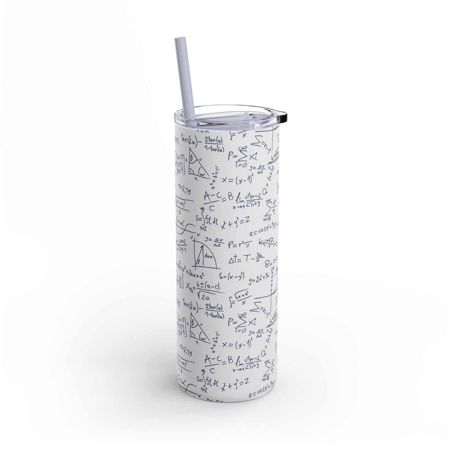 Mathematics Lovers Science Math Pattern Skinny Matte Tumbler Hunting Birthday Christmas Gifts