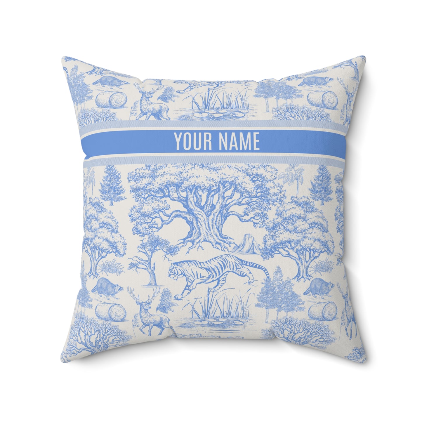 Personalized Luxury Vintage Toile De Jouy Square Pillow Version 6
