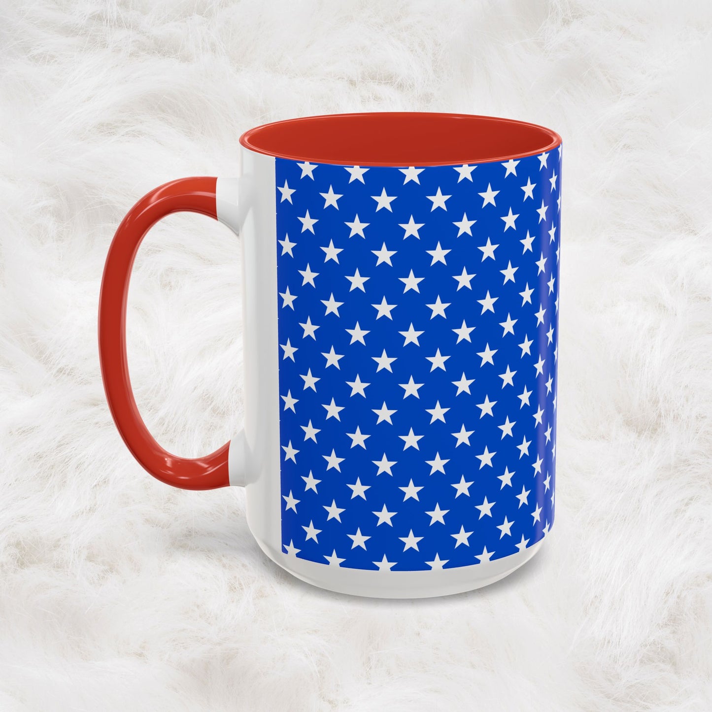 American Stars and Stripes USA Flag Accent Mug | Trending July 4th Gift Idea Coffee Tea Cup