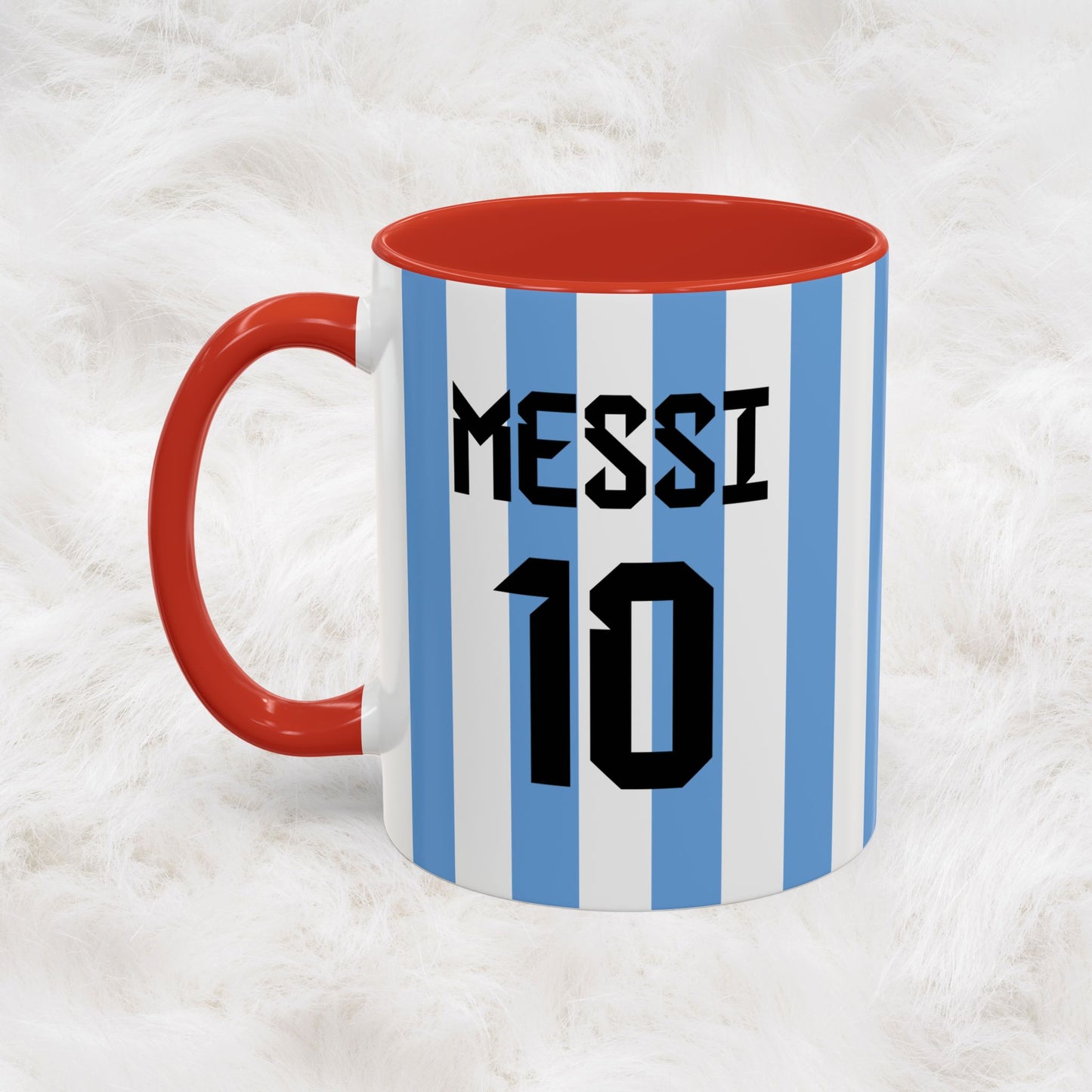 Personalized Name & Number Argentina Jersey Football Soccer World Cup Mug | Lionel Messi Fans | Hunting Birthday Christmas Gift Present