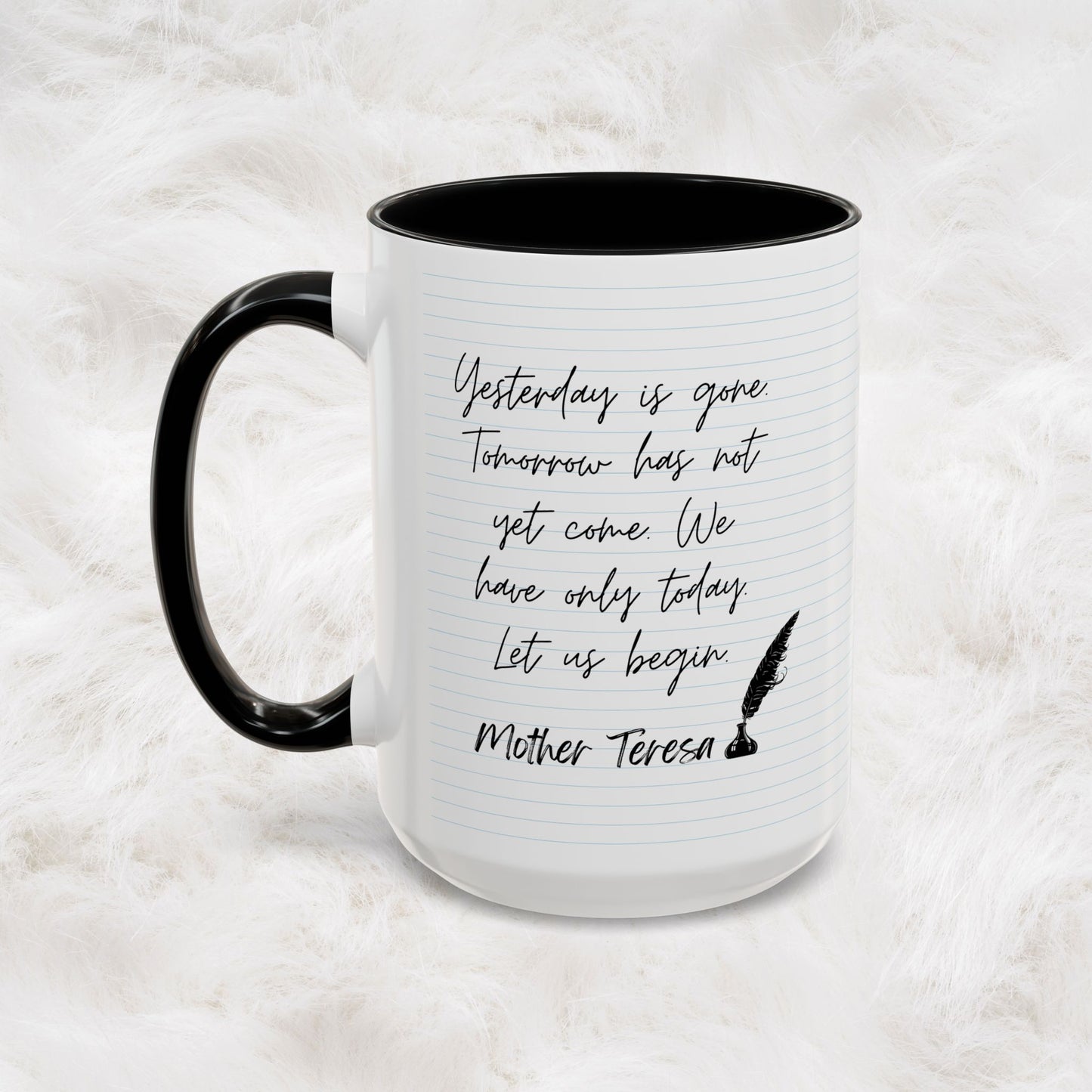 Learn With Mother Teresa Inspired Quotes Mug | Christian Gift Ideas