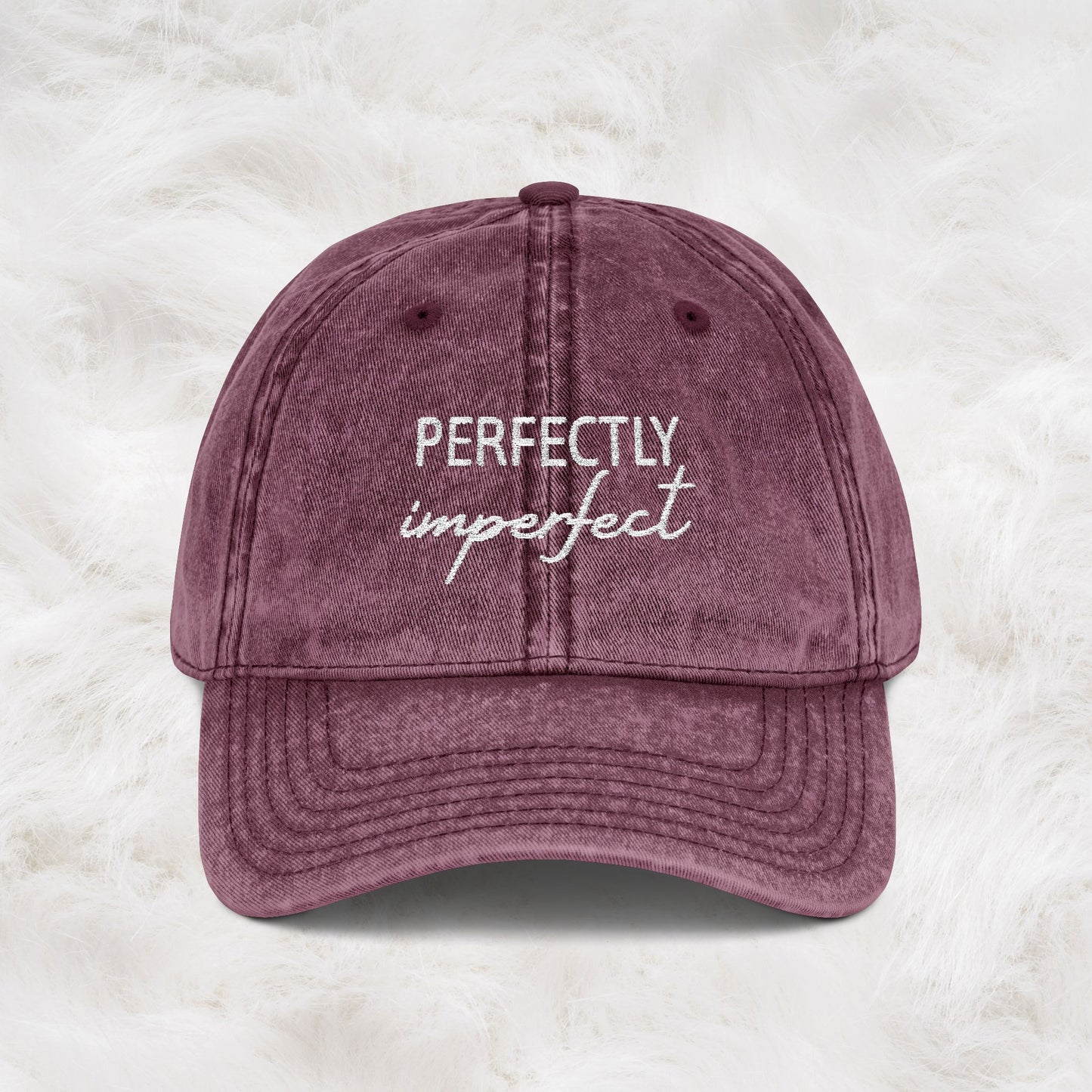 Funny Cute Perfectly Imperfect Vintage Embroidered Cap | Gift Ideas for Yourself and Your Loved Ones