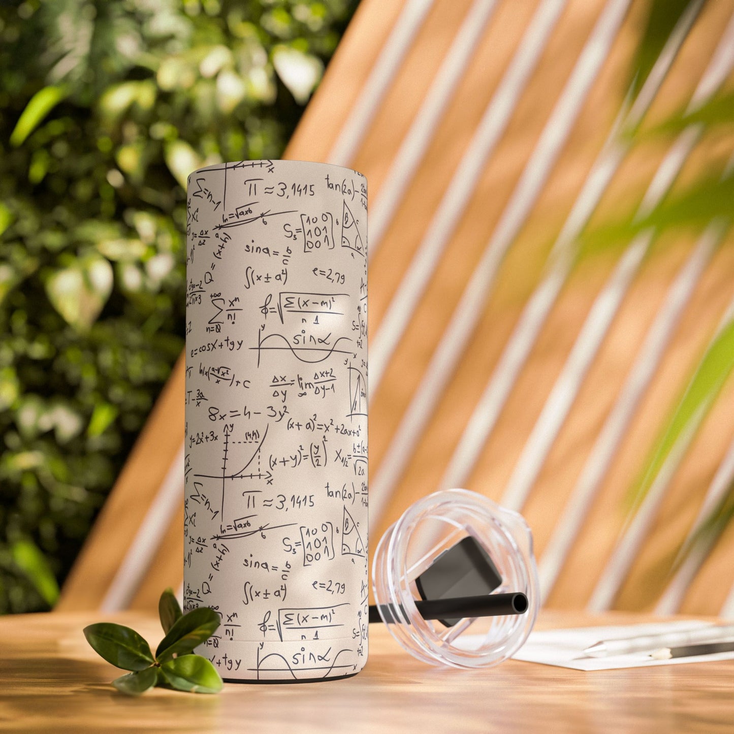 Mathematics Lovers Science Math Pattern Skinny Matte Tumbler Hunting Birthday Christmas Gifts