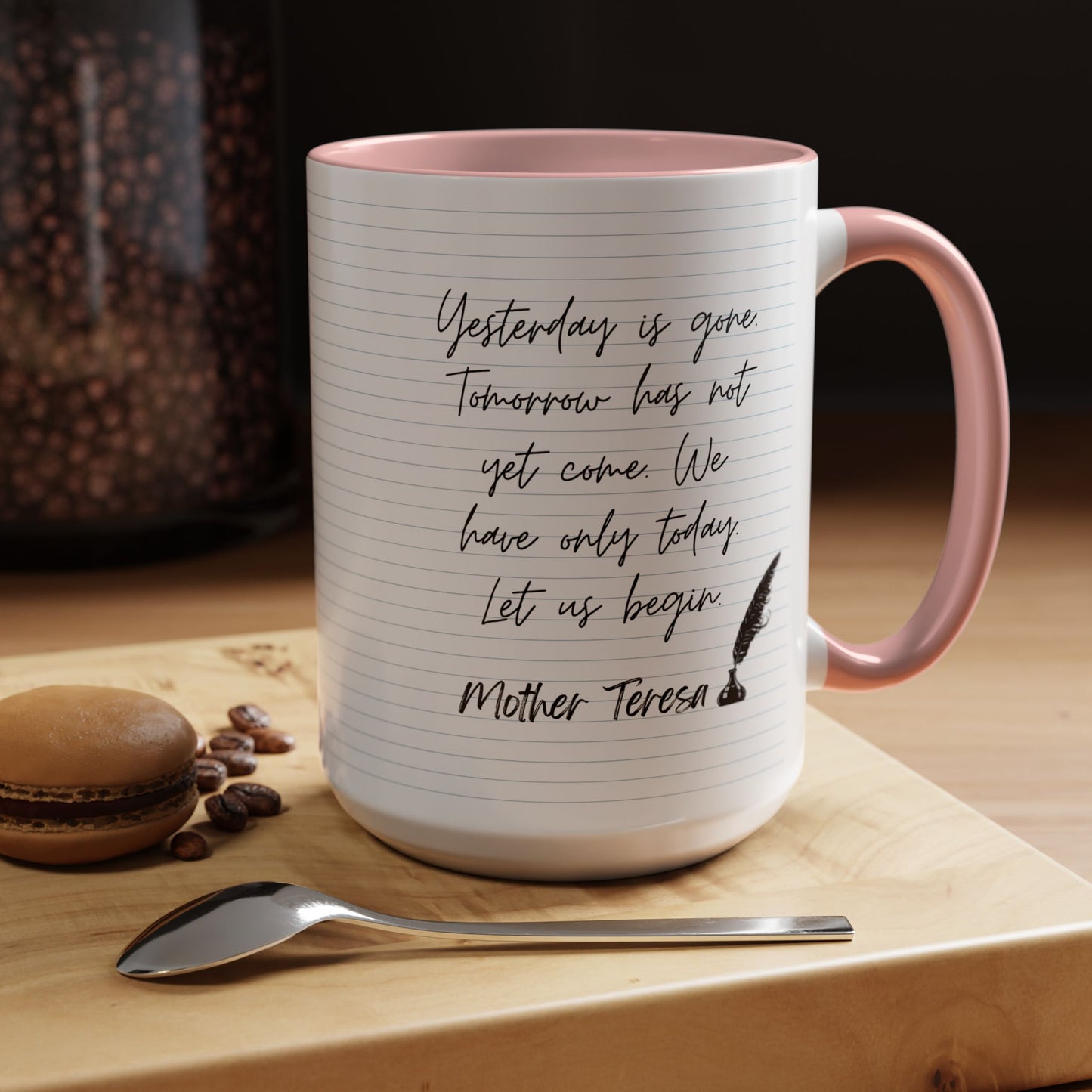 Learn With Mother Teresa Inspired Quotes Mug | Christian Gift Ideas