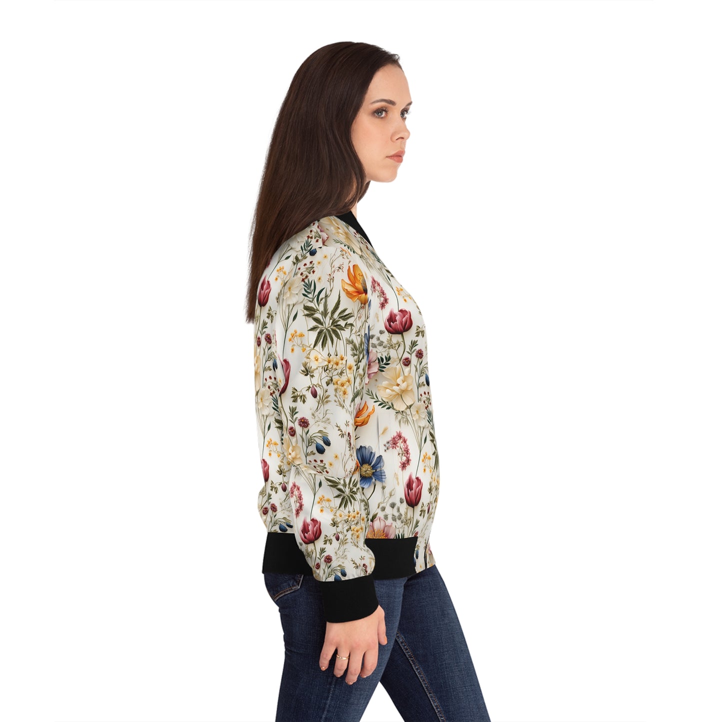 Floral Bomber Jacket | Fashioned Women Outerwear