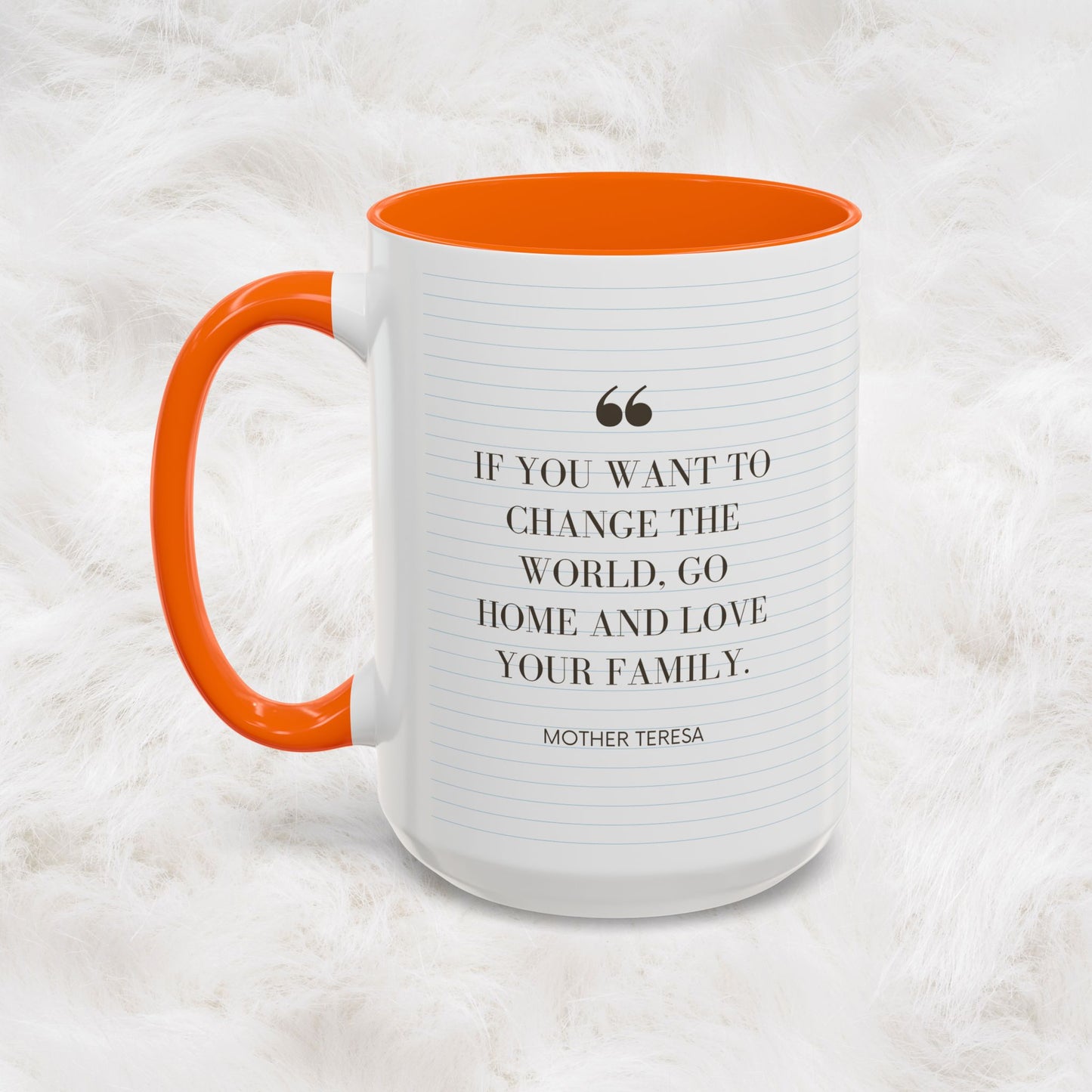Love your Family - Mother Teresa Inspired Quote Mug | Christian Catholic Souvenir Birthday Christmas Gift Ideas