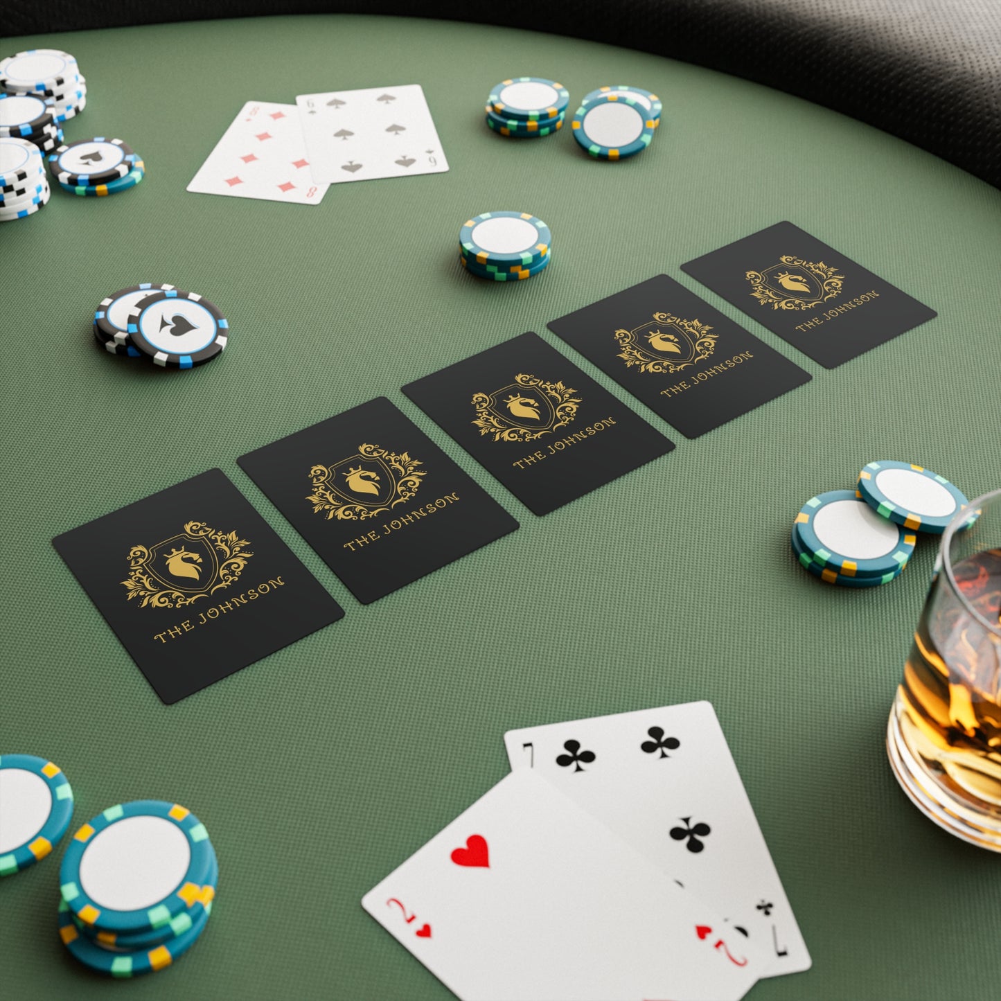 Personalized Family Name Lion King Poker Playing Cards Set | Souvenir Play Card for Pet Lover | Hunting Christmas Birthday Gift