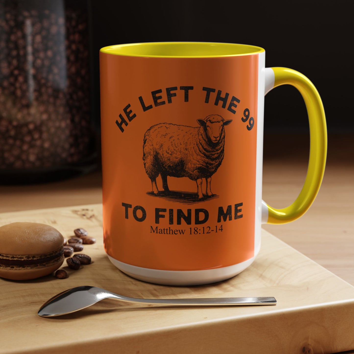 He Left the 99 Sheep Coffee Tea Mug — Inspirational Christian Matthew 18:12-14 Souvenir Cup