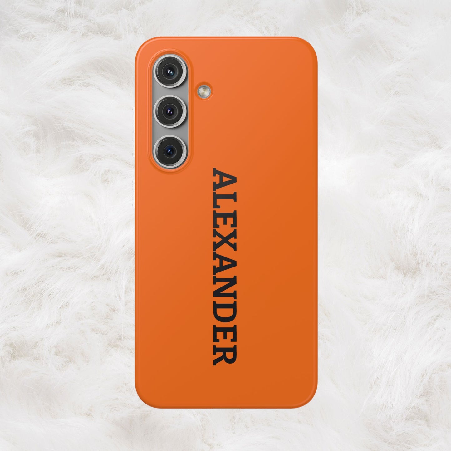 Personalized Name Text Luxury Orange Phone Case.