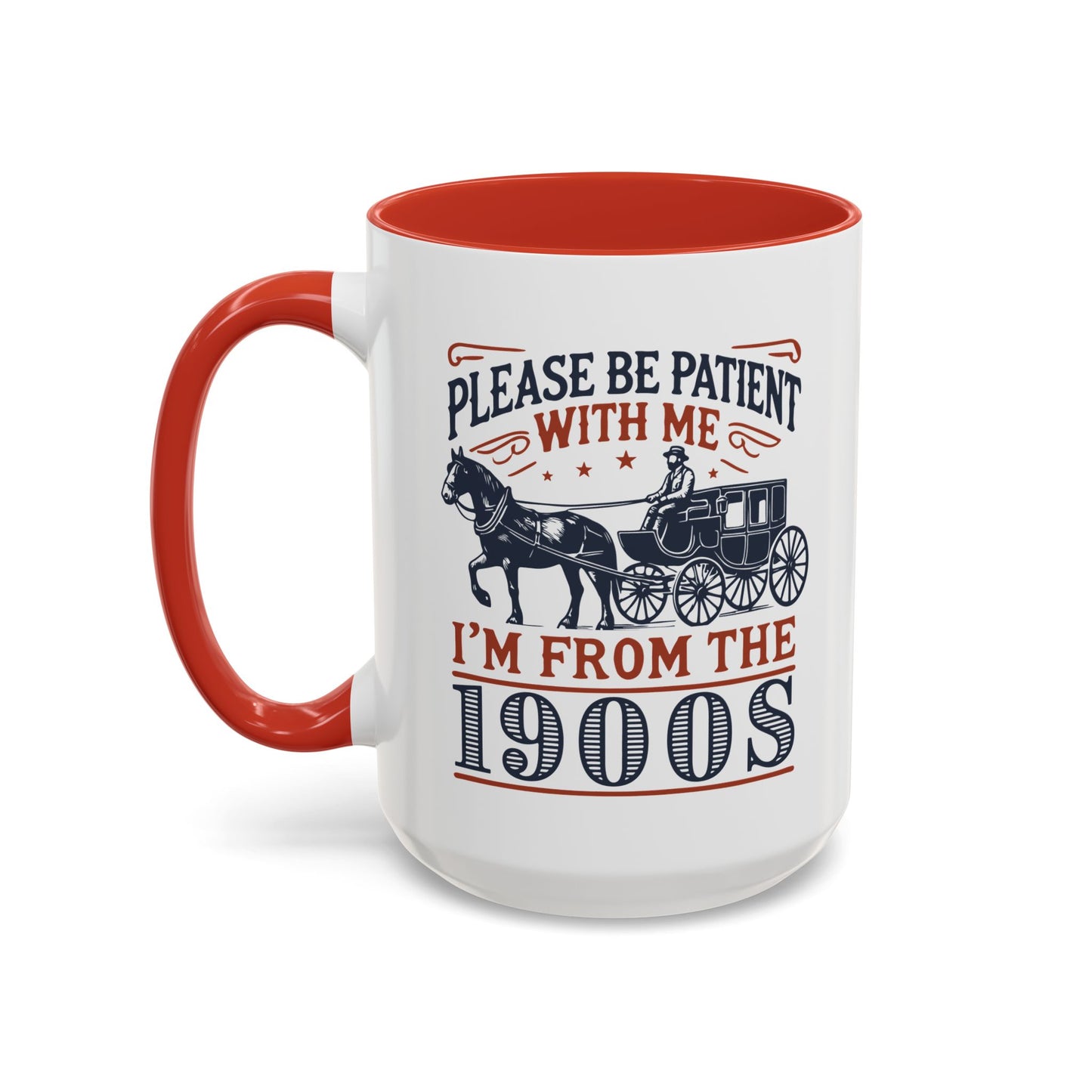 Vintage Retro Vibe Coffee Tea Mug - Hot Trending Navy Blue Merch Gift