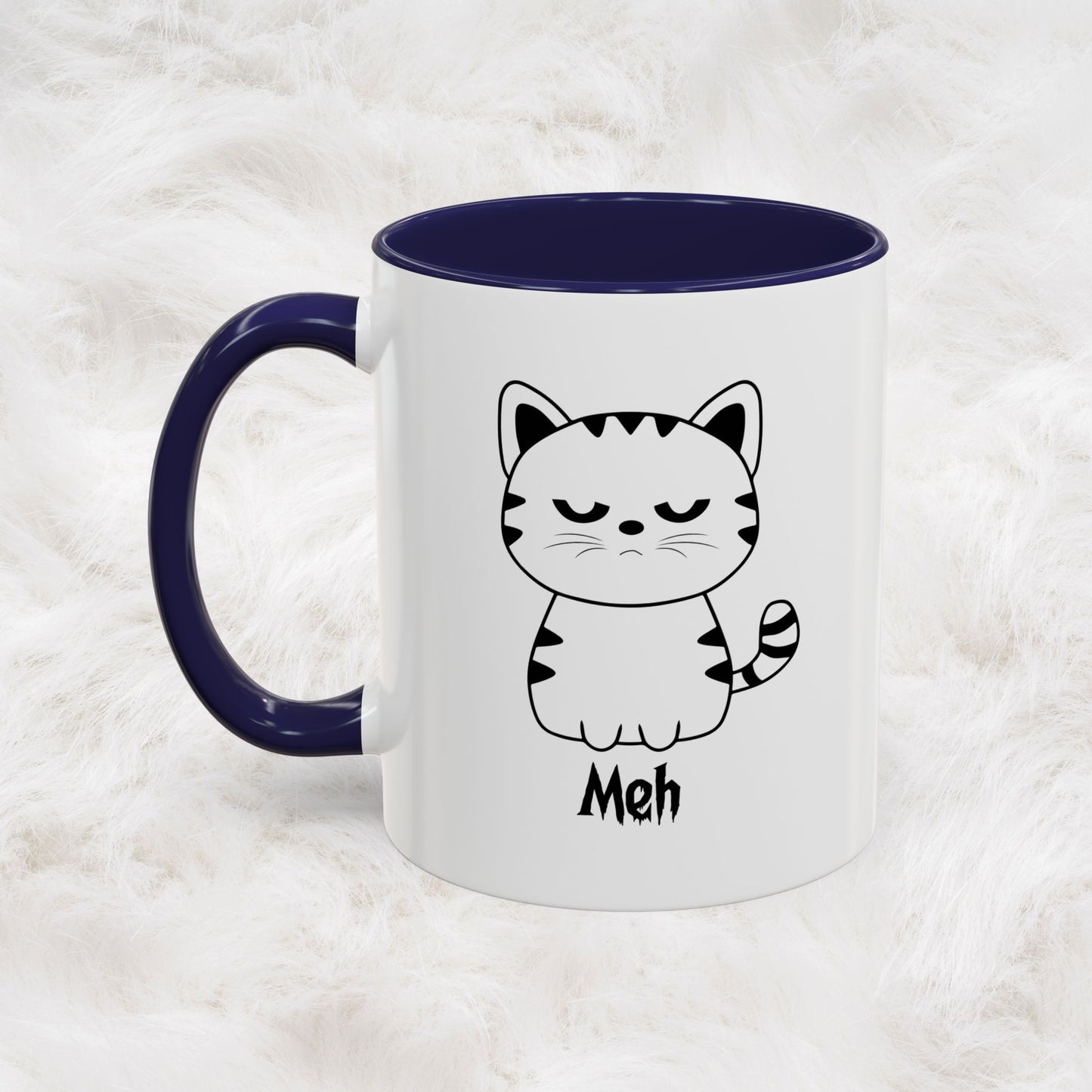Mug - Cute Funny Meh Meme Cat Coffee Tea Cup Hilarious Gift Idea
