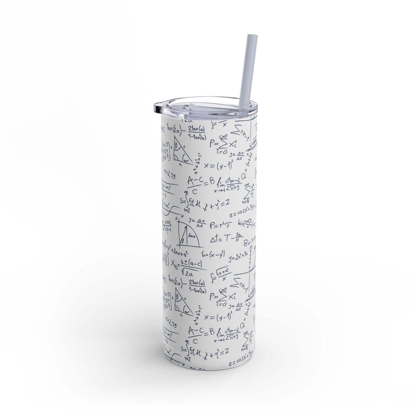 Mathematics Lovers Science Math Pattern Skinny Matte Tumbler Hunting Birthday Christmas Gifts