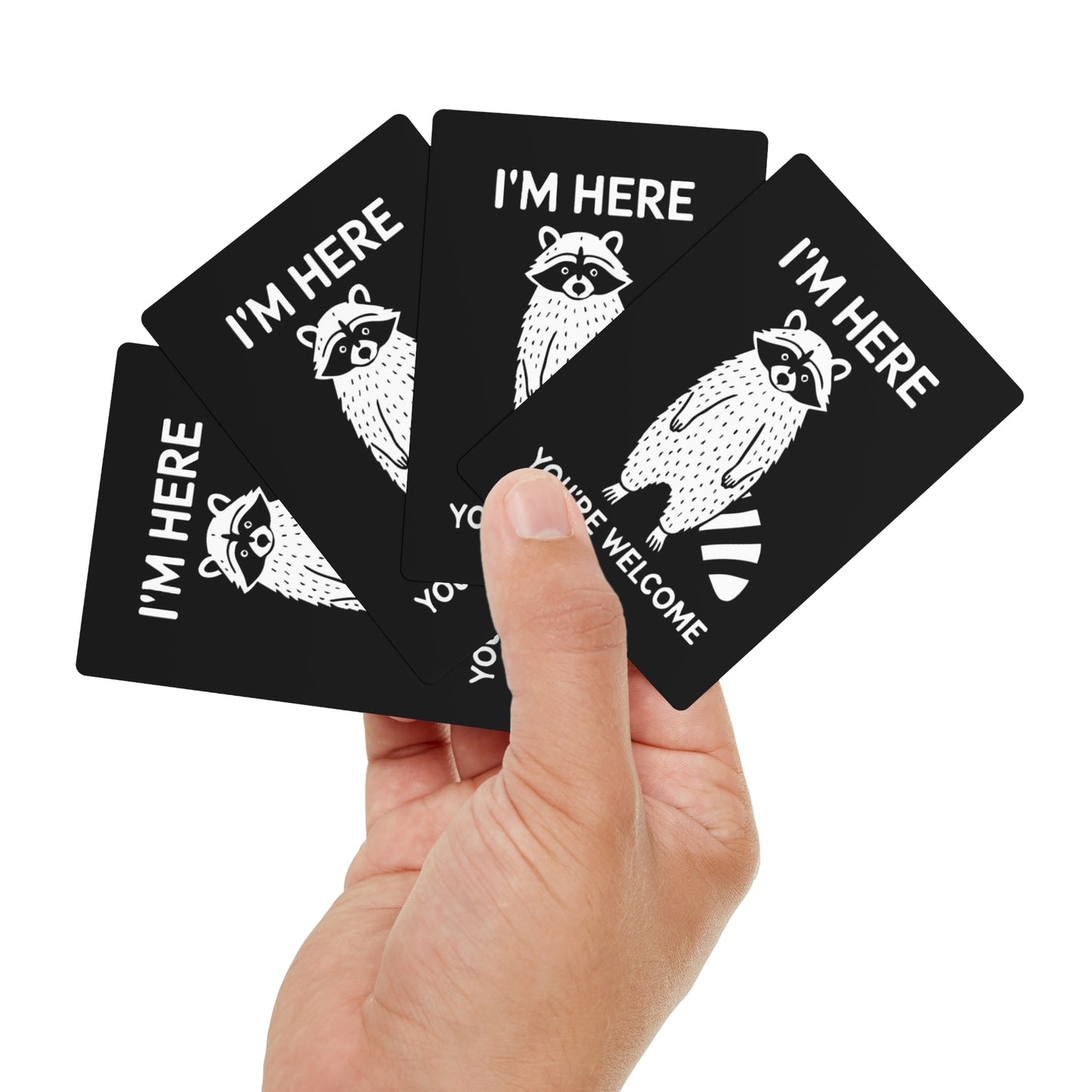 Cute Raccoon Poker Cards | Souvenir Play Card for Pet Lover | Hunting Christmas Birthday Gift