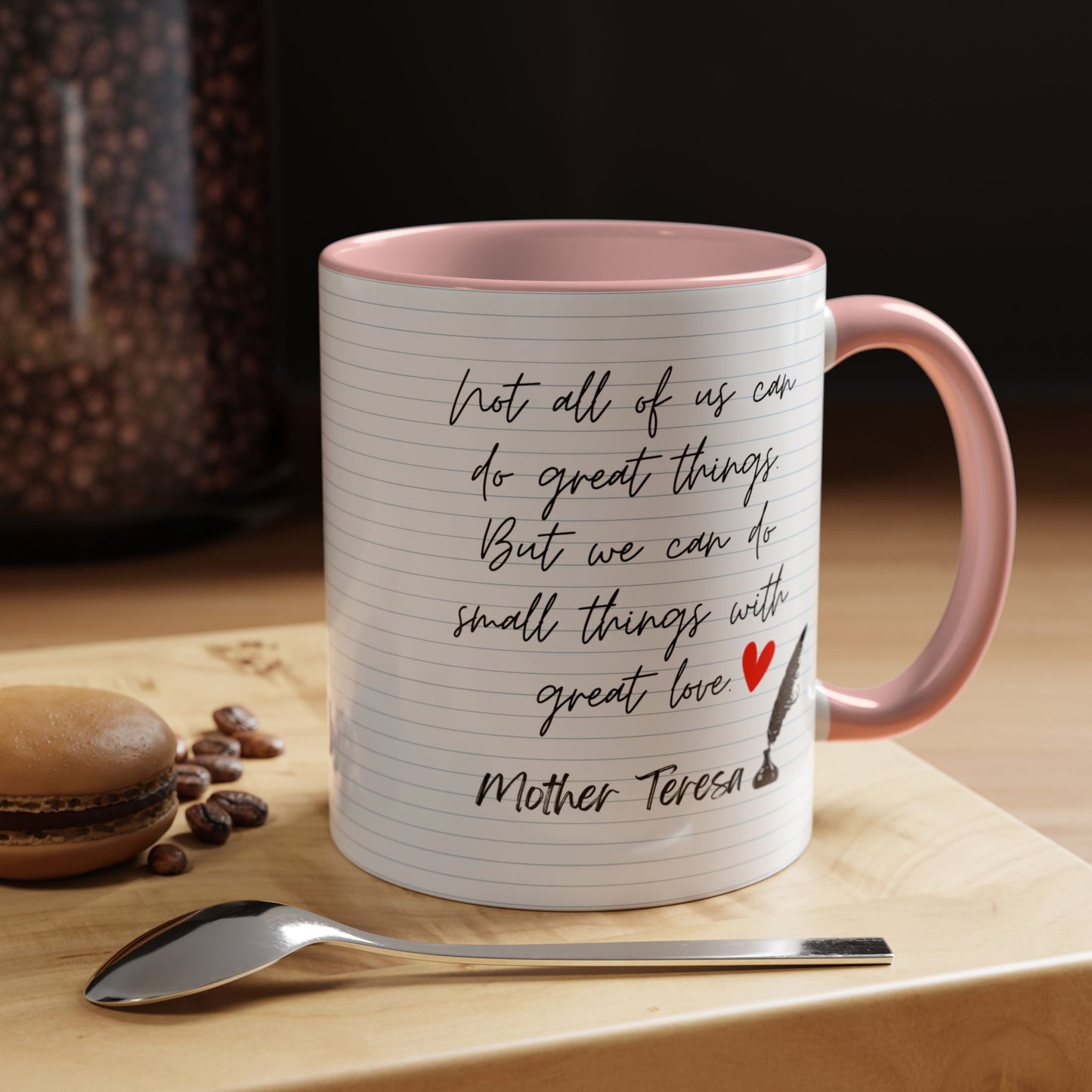 Mother Teresa Famous Positive Quotes Mug - We have only today, Let Us Begin | Christian Catholic Souvenir Cup