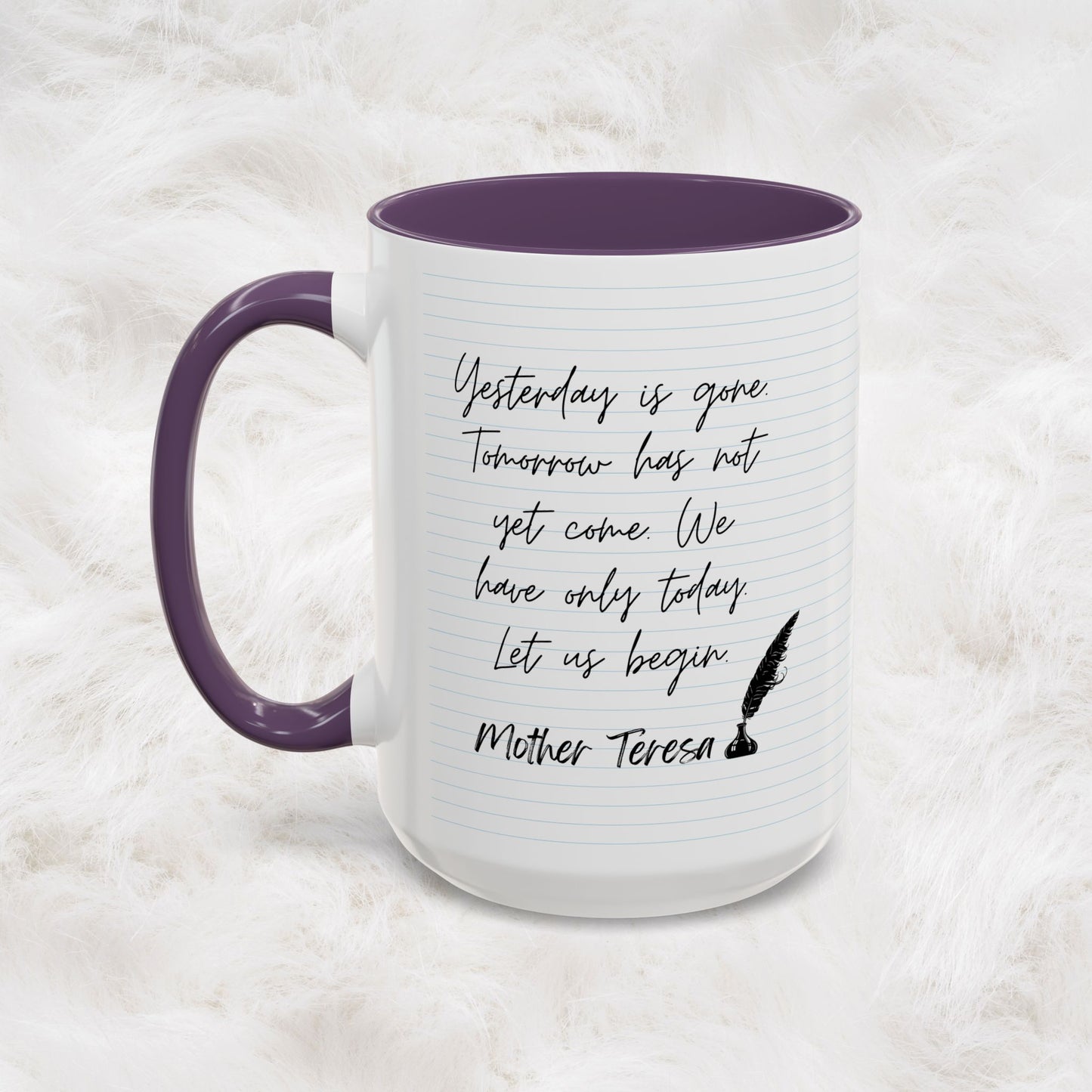 Learn With Mother Teresa Inspired Quotes Mug | Christian Gift Ideas