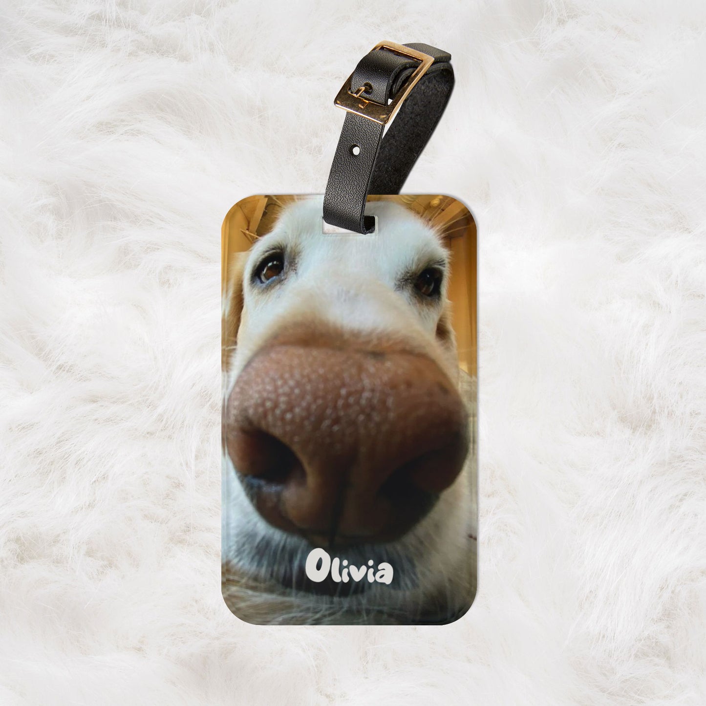 Personalized Custom Funny Cute Dog Cat Pet Nose Travel ID Luggage Tag | Vacation Birthday Christmas Gift