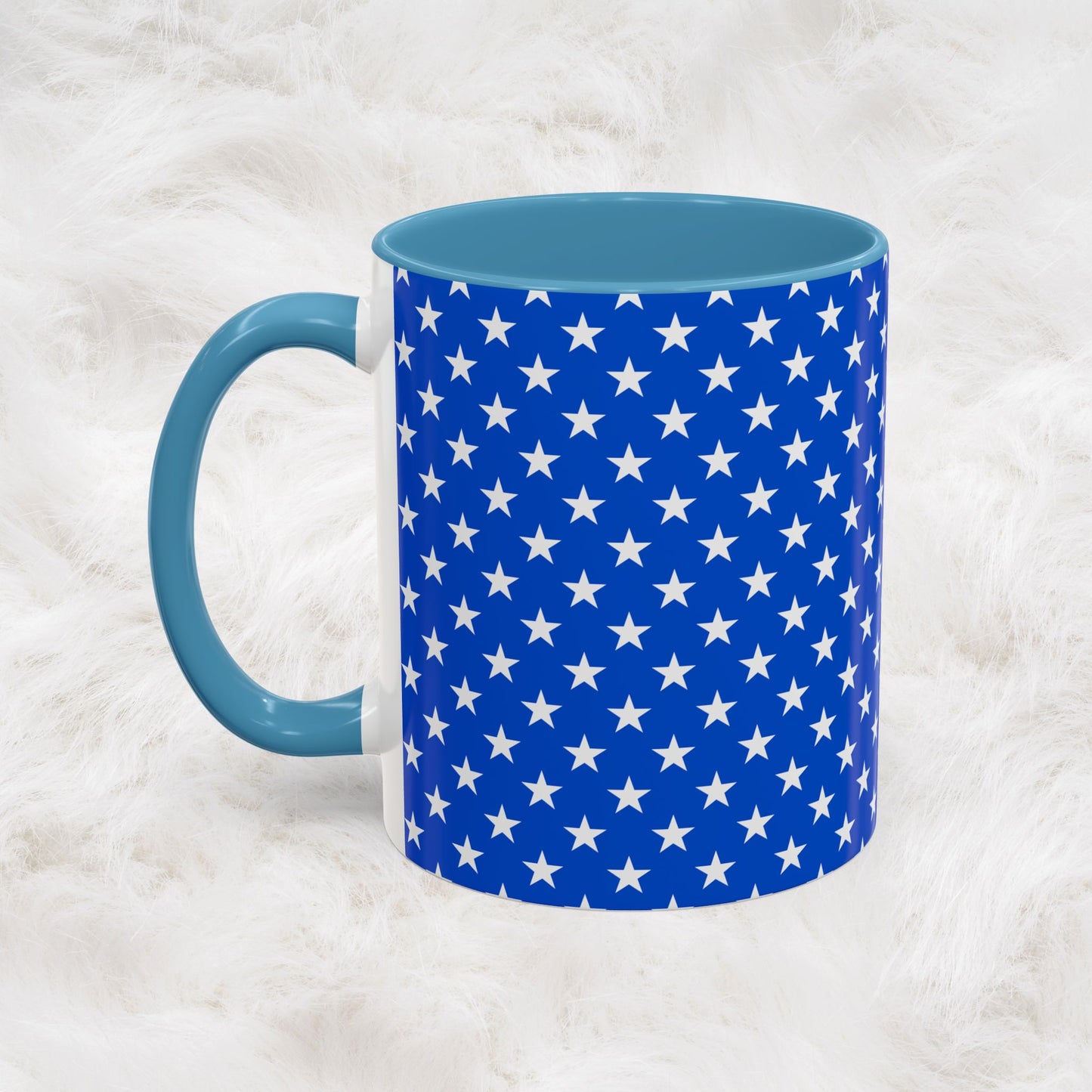 American Stars and Stripes USA Flag Accent Mug | Trending July 4th Gift Idea Coffee Tea Cup