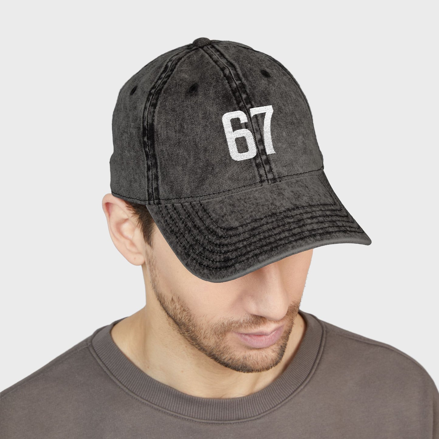 Funny Trending 67 Six Seven Memes Jokes Vintage Embroidered Cap