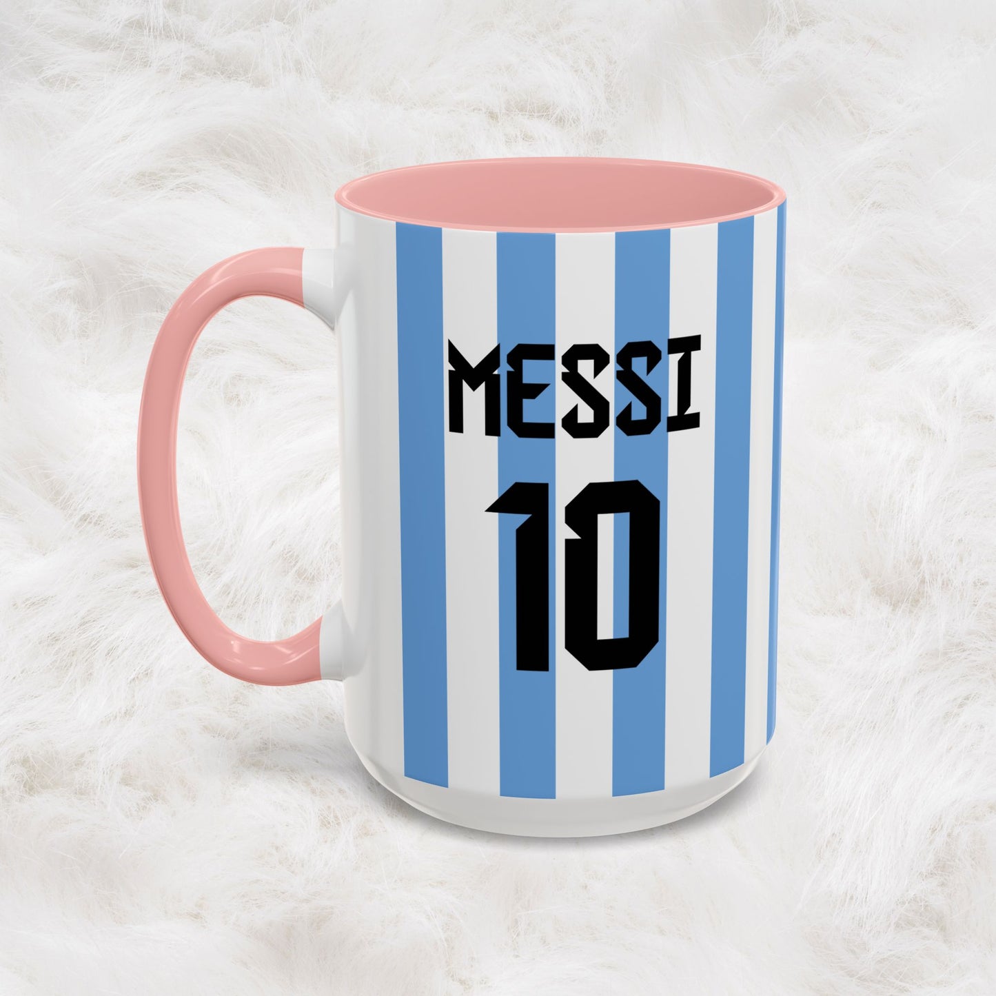 Personalized Name & Number Argentina Jersey Football Soccer World Cup Mug | Lionel Messi Fans | Hunting Birthday Christmas Gift Present