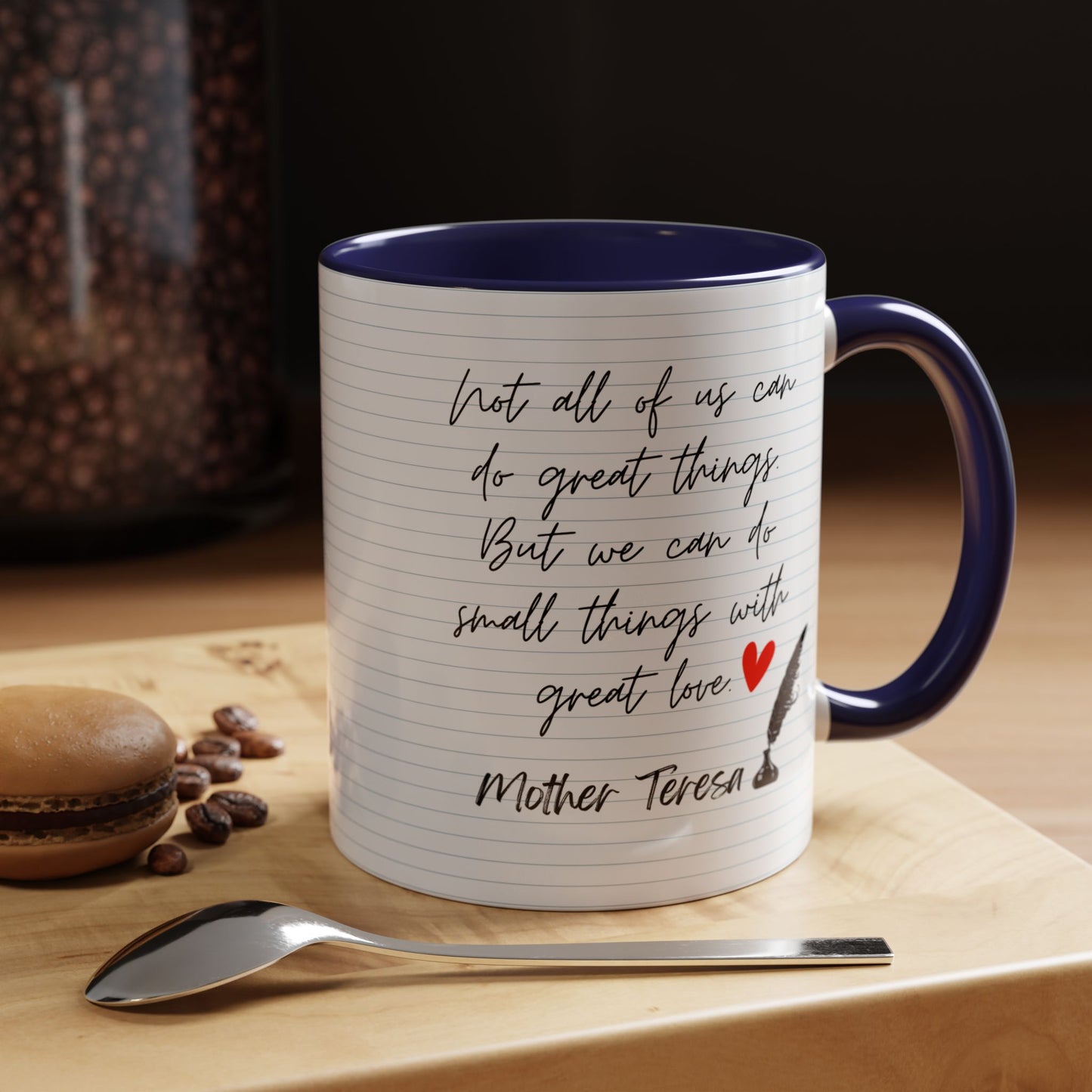 Mother Teresa Famous Positive Quotes Mug - We have only today, Let Us Begin | Christian Catholic Souvenir Cup