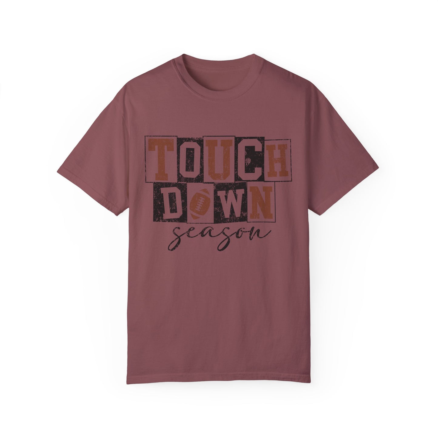 Football Season Unisex Garment-dyed Tee Comfort Color T-shirt - Touch Down Gift Ideas