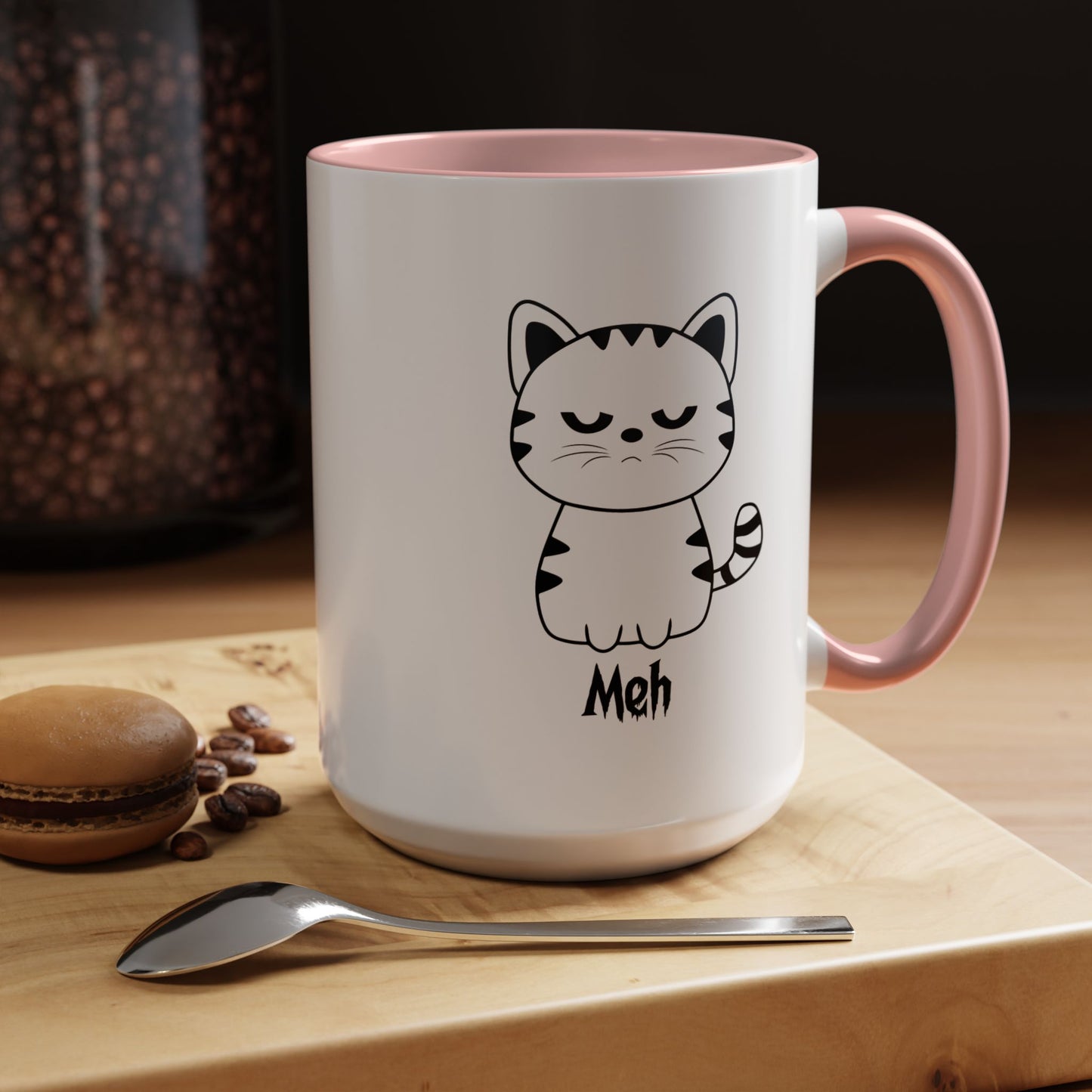 Mug - Cute Funny Meh Meme Cat Coffee Tea Cup Hilarious Gift Idea