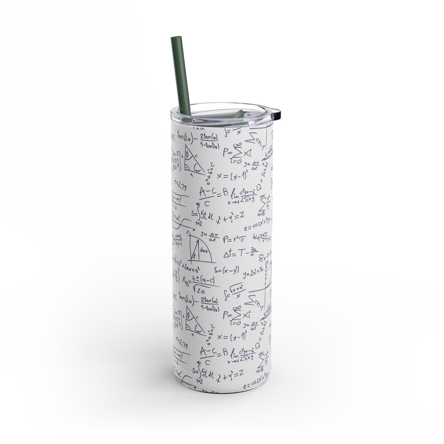 Mathematics Lovers Science Math Pattern Skinny Matte Tumbler Hunting Birthday Christmas Gifts