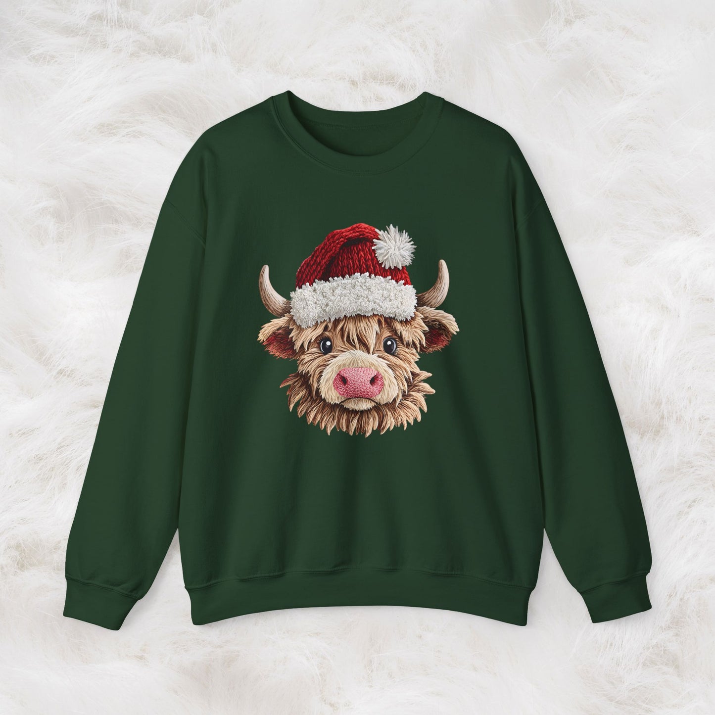 Cute Highland Cow Crewneck Sweatshirt — Cozy Everyday Gift Ideas