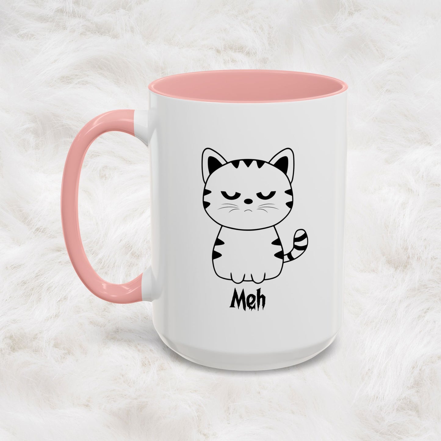 Mug - Cute Funny Meh Meme Cat Coffee Tea Cup Hilarious Gift Idea