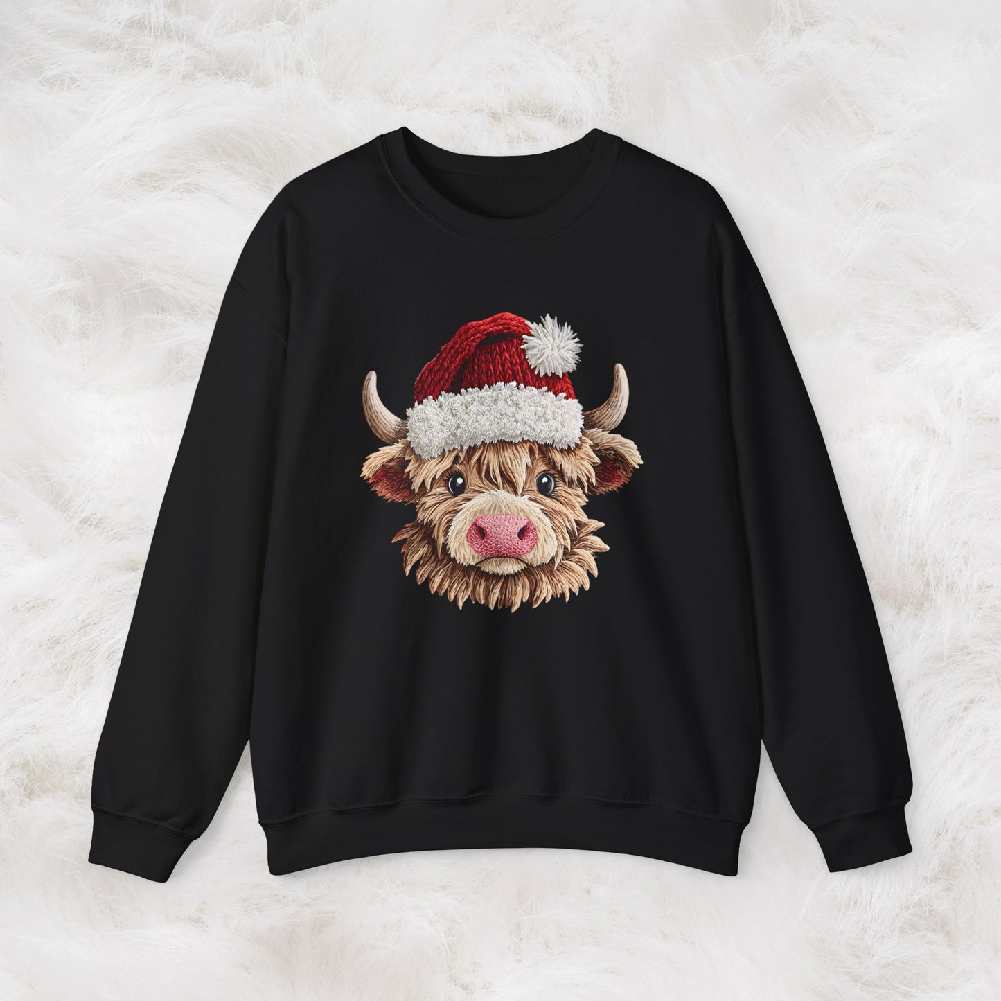 Cute Highland Cow Crewneck Sweatshirt — Cozy Everyday Gift Ideas