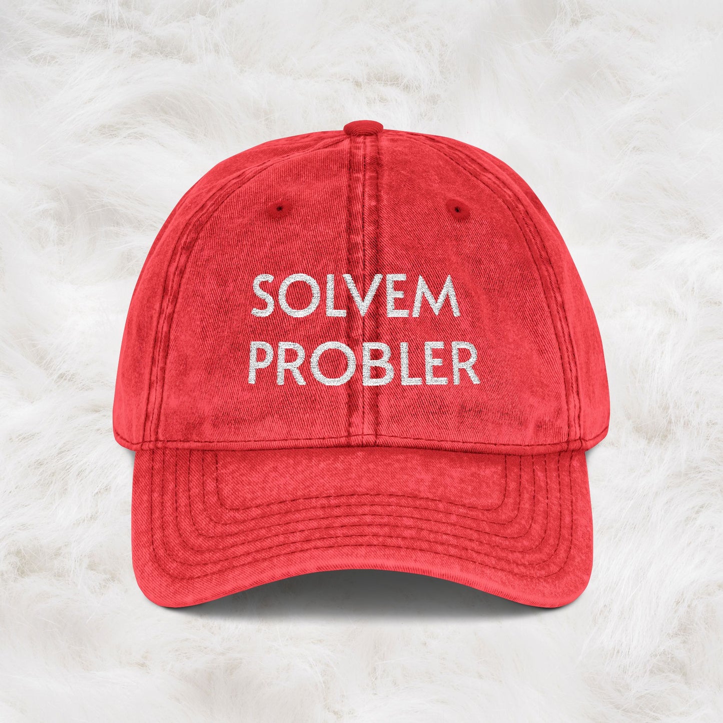 Funny Solvem Probler Vintage Embroidered Cap